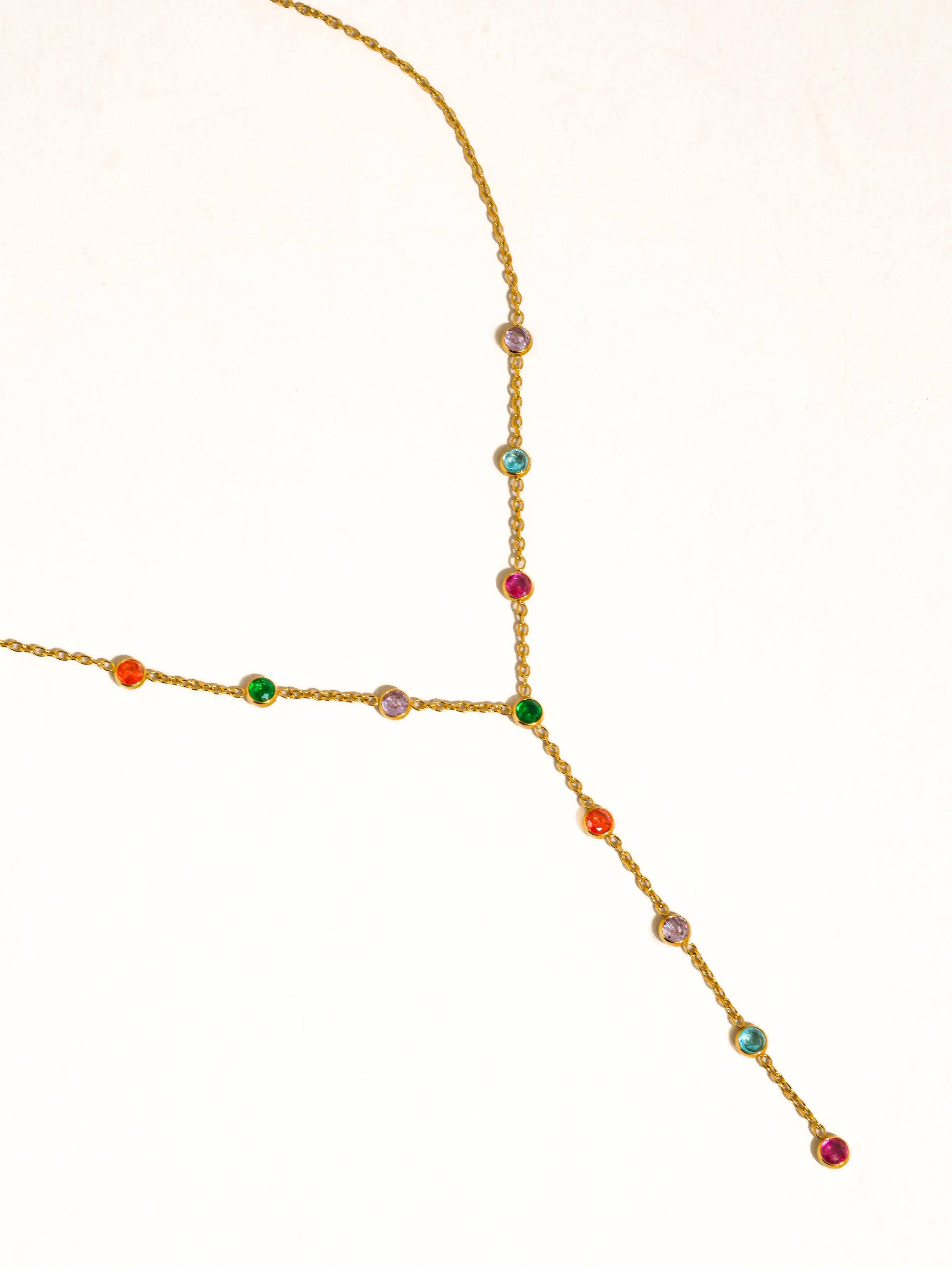 Flânerie Chenôve 18K Gold Round Beaded Y Necklace