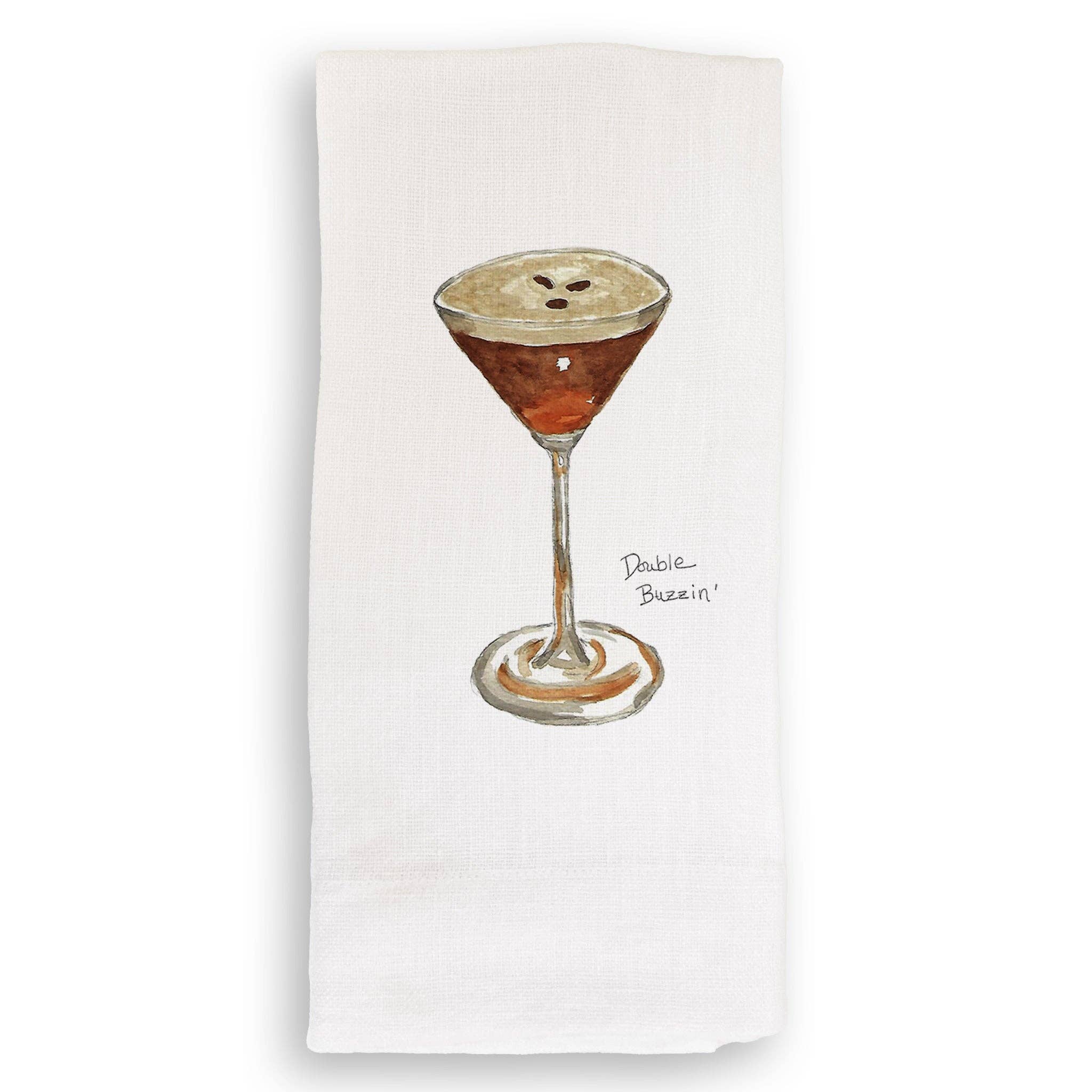 French Graffiti Espresso Martini Tea Towel