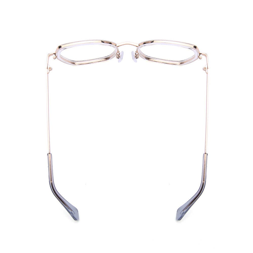 Ryan Simkhai MELISSA | Gold Frame /  Clear Accent Readers