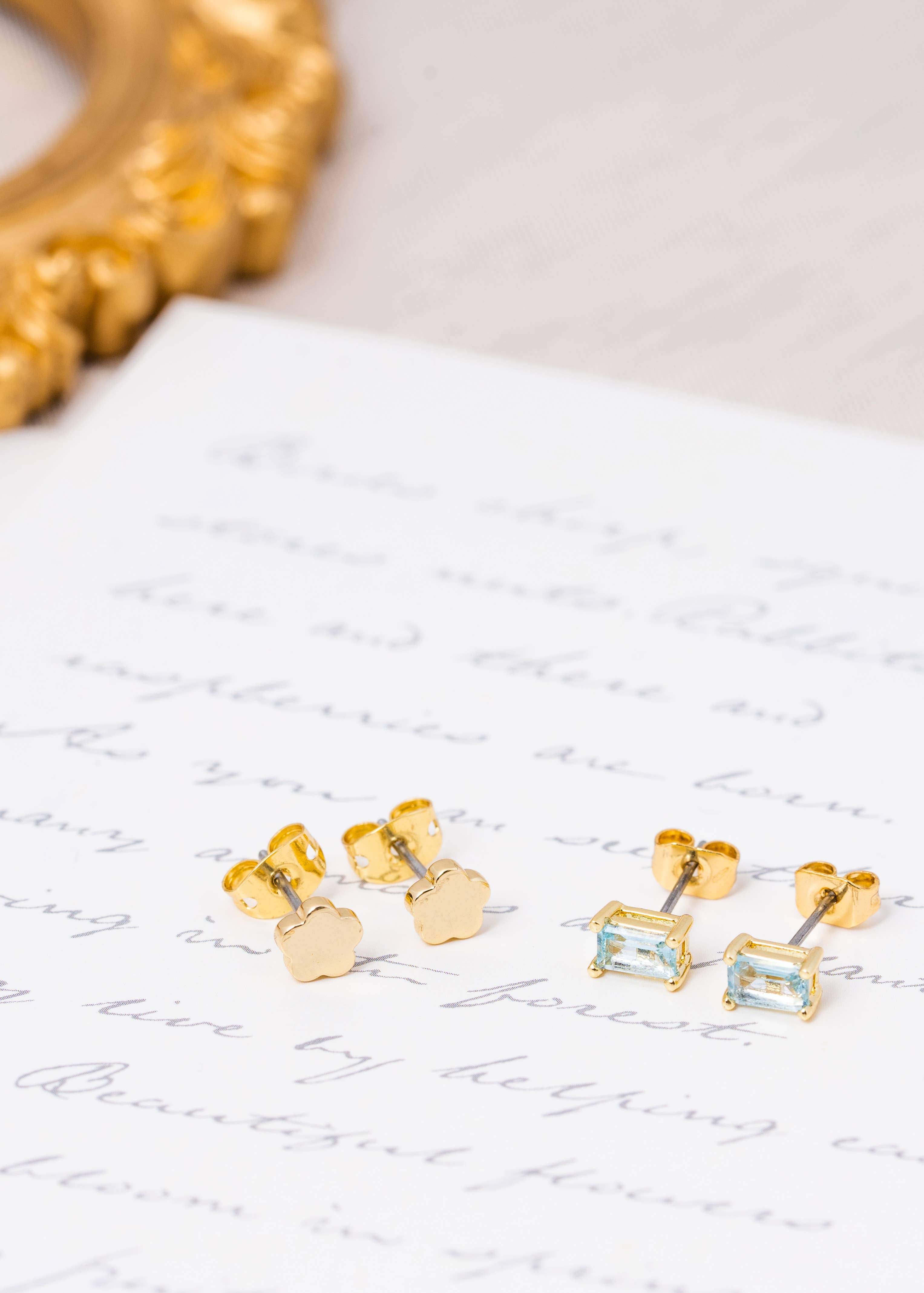 Heilo Jewelry Florence Blue Topaz Studs