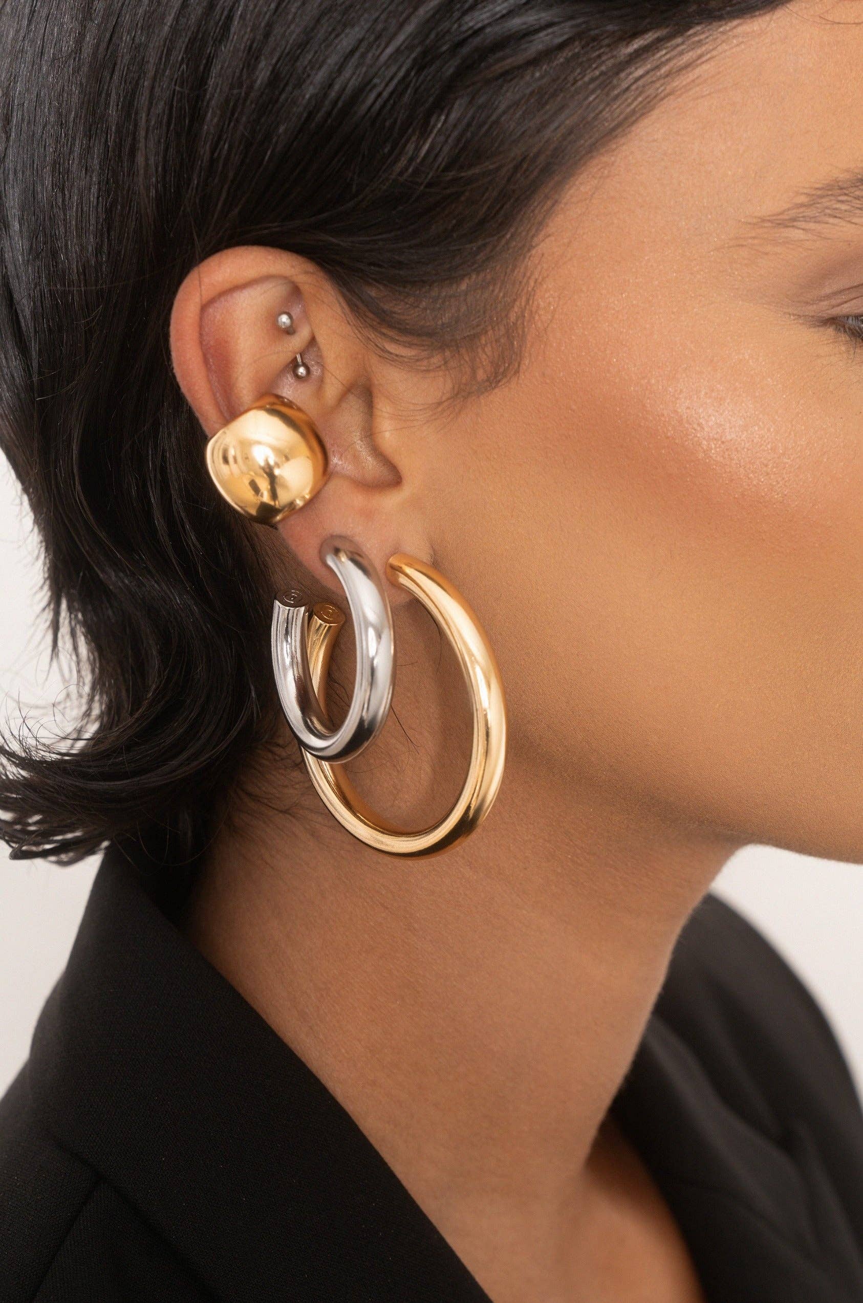 Ettika Small Thick Classic Hoops