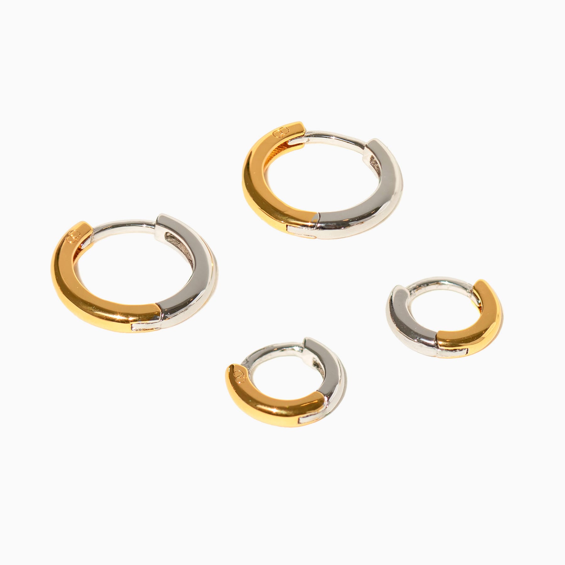 Girls Crew Tiny Endless Two Tone Hoops