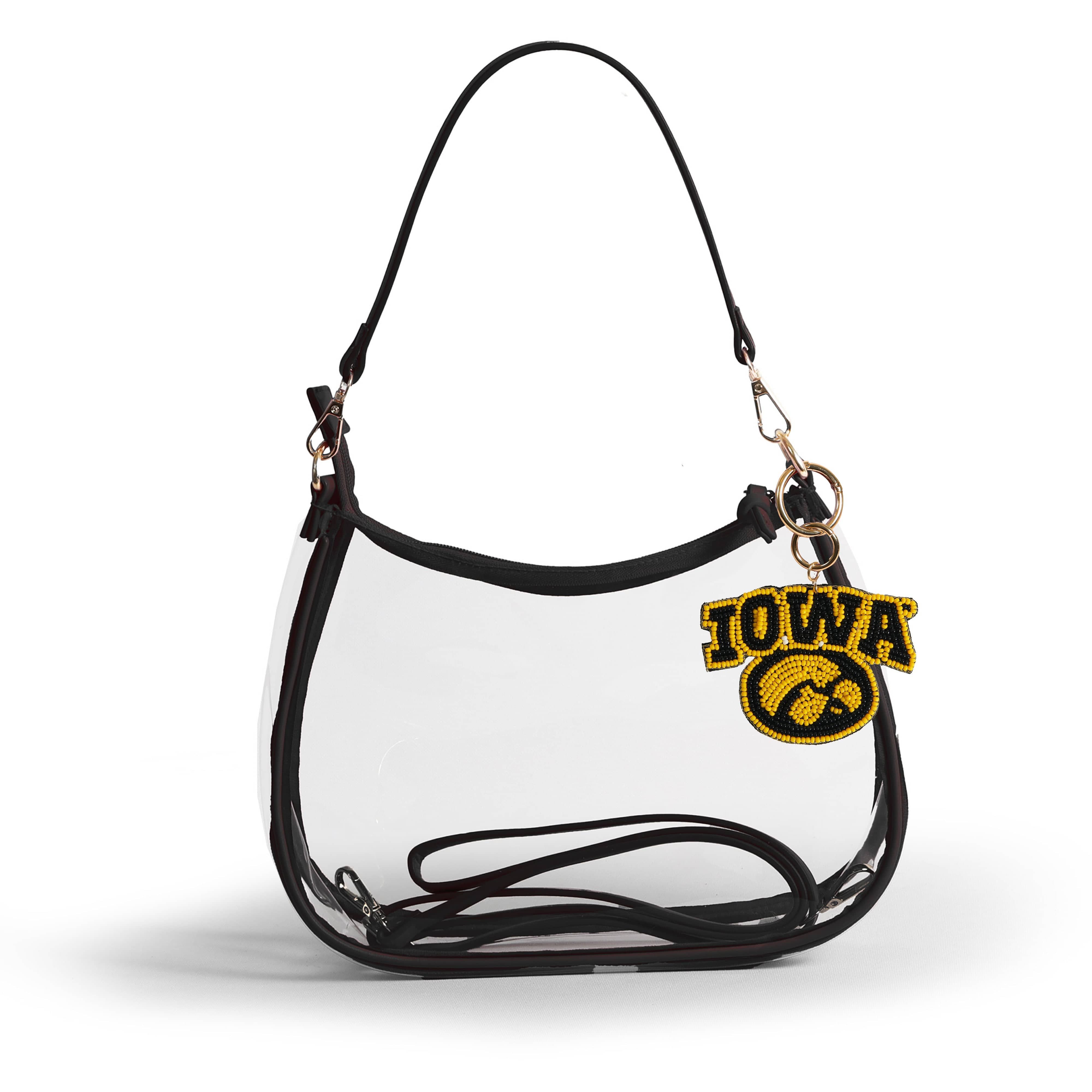 Catherine's Game Day Iowa Hawkeyes Stadium Bag with Beaded Charm
