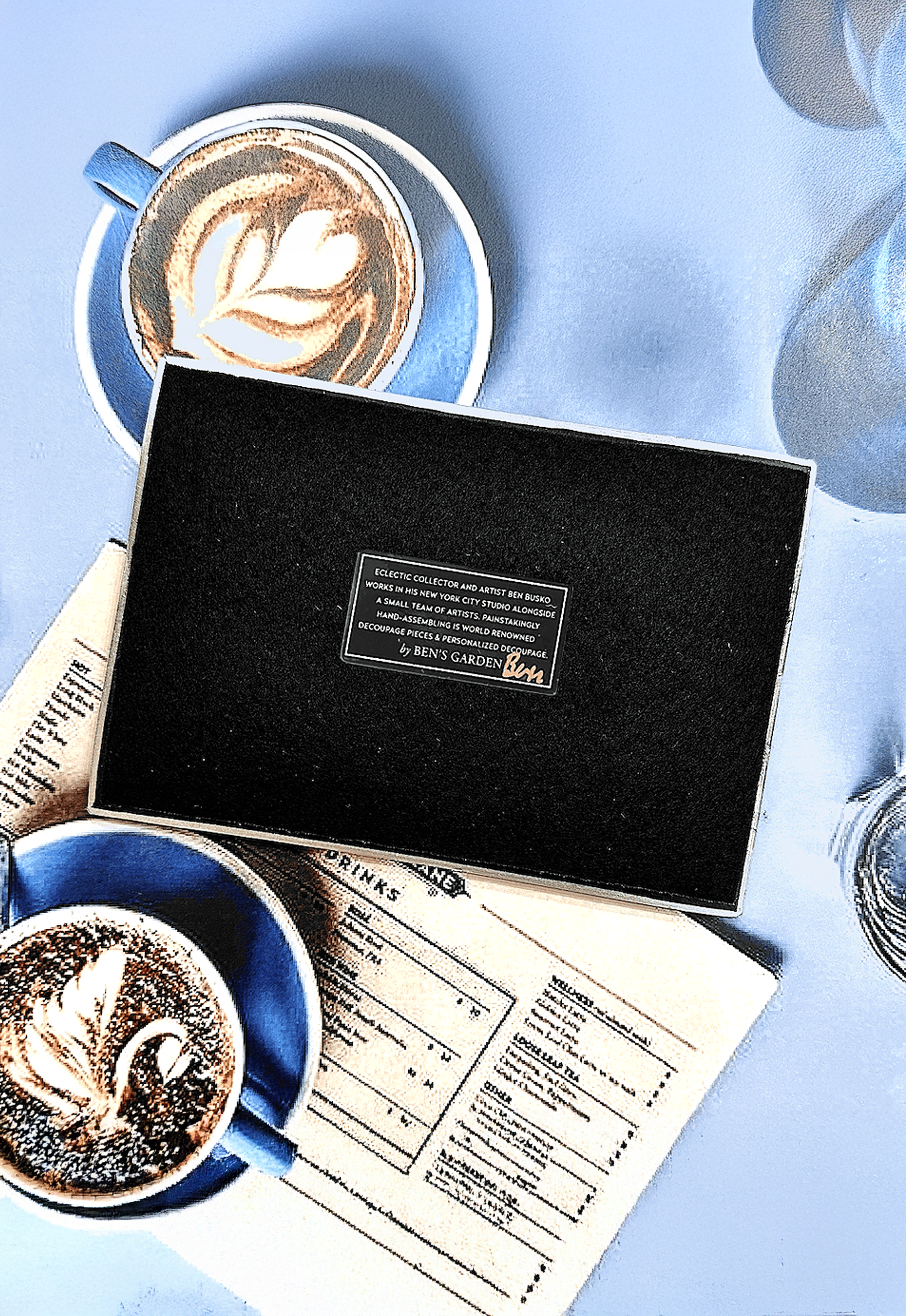 Ben's Garden Veuve Clicquot Brut Decoupage Glass Tray