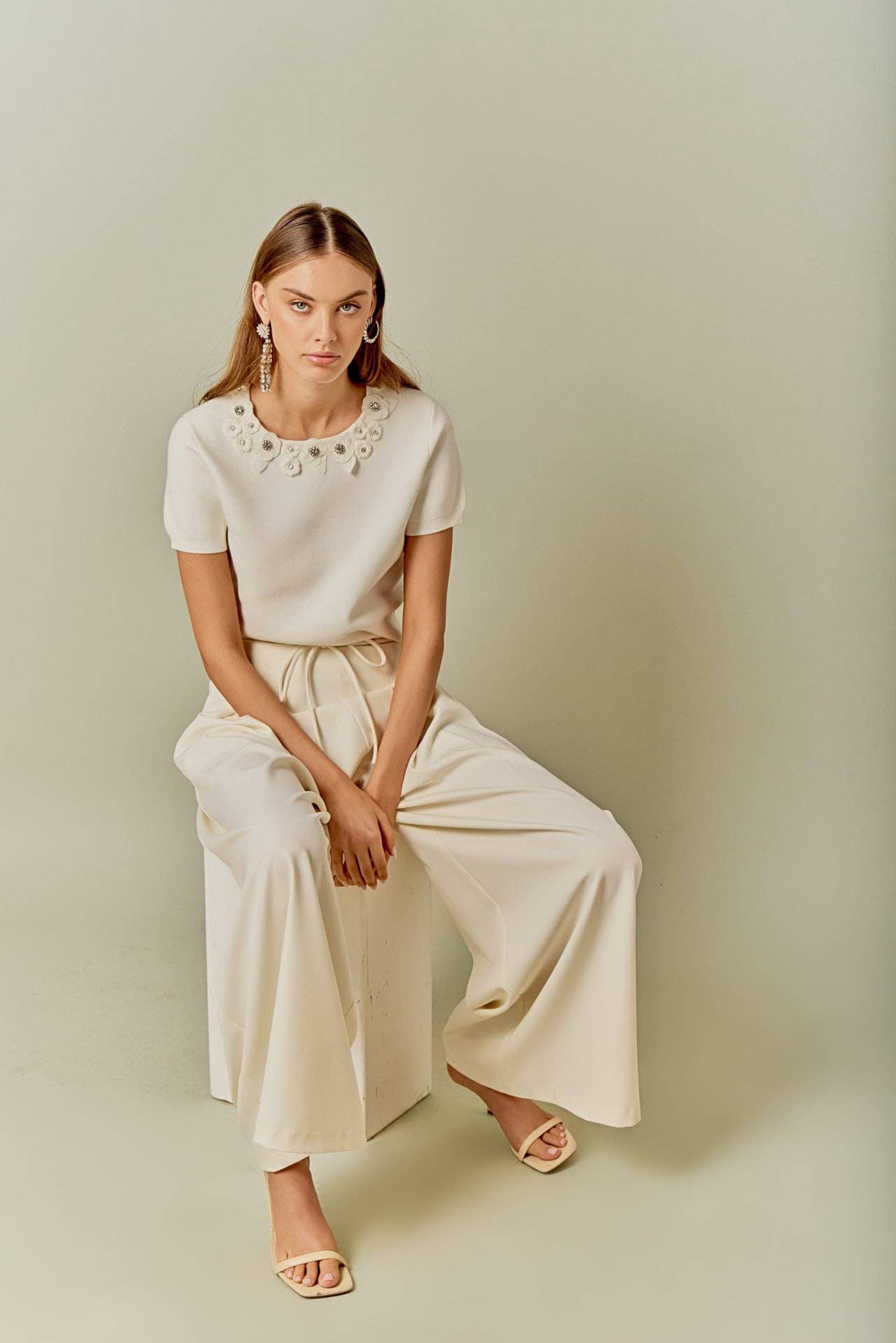 Endless Rose Waist Tape with High Waist Long Pant