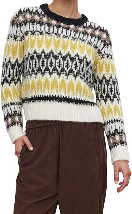 Velvet Thelma L/S Crew Fair Isle Sweater