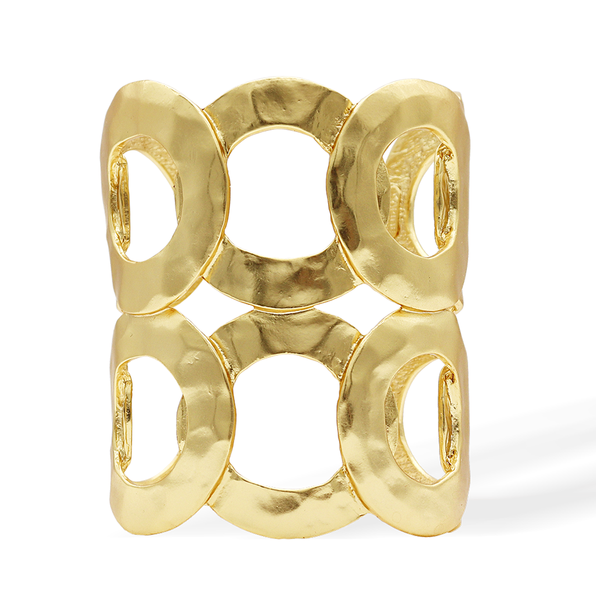 Karine Sultan Intertwined Rings Cuff Bracelet B75005.10