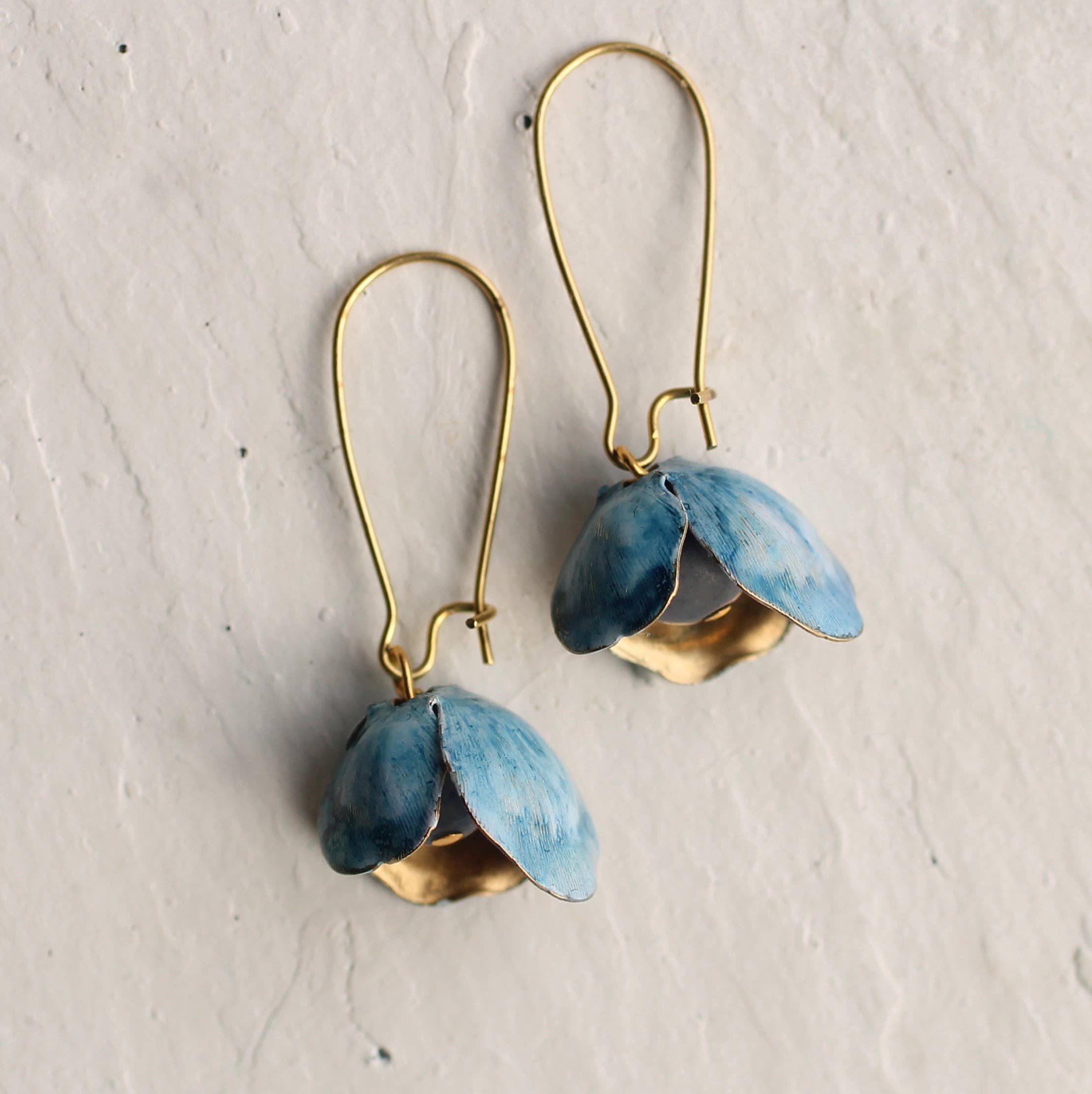 Silk Purse, Sow’s Ear Bluebell Earrings