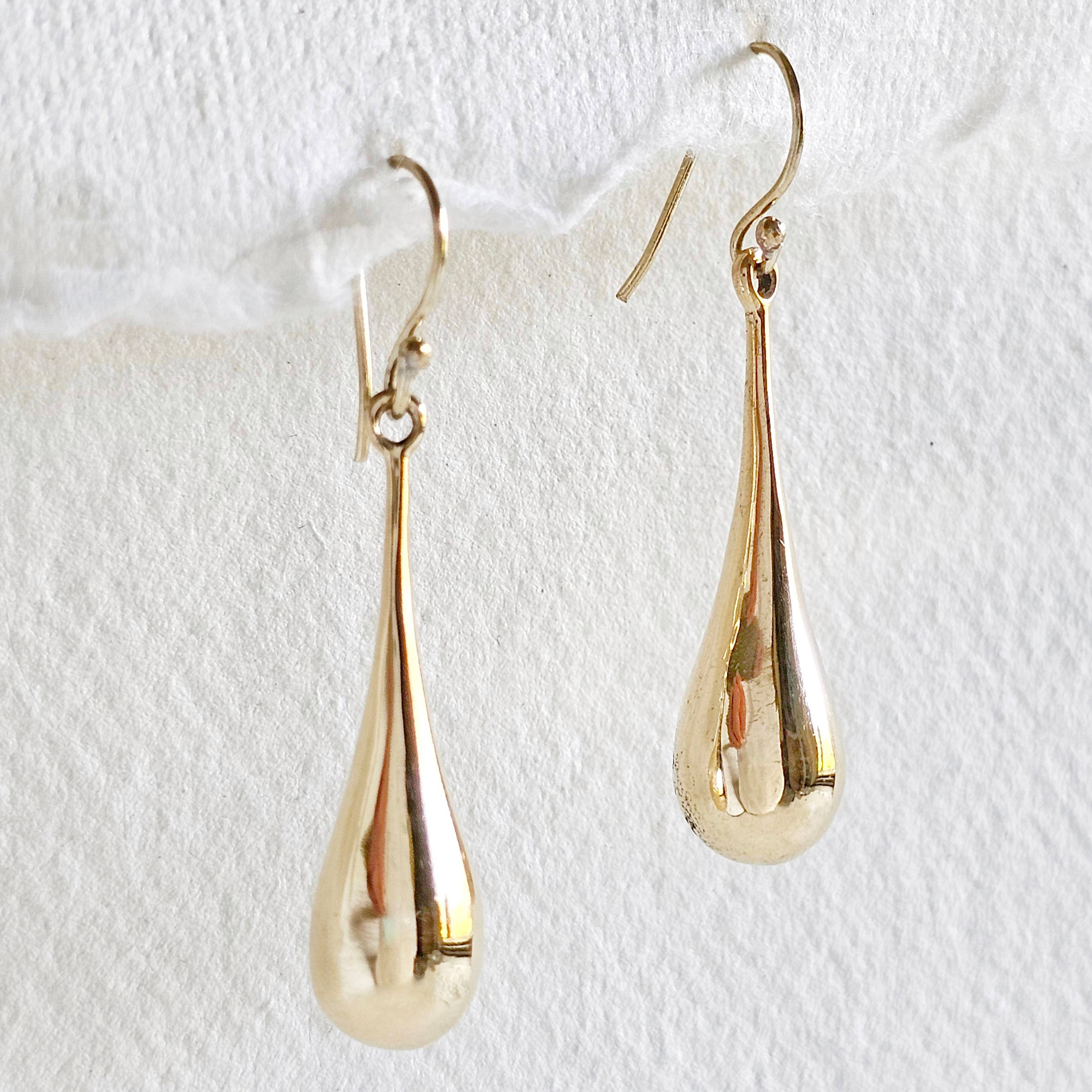 Bisjoux Brass Teardrop Dangle Earrings