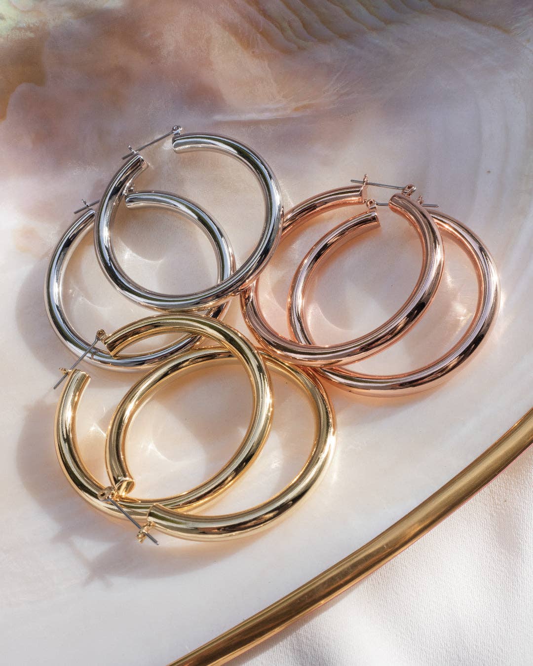 Luv AJ Amalfi Tube Hoops- Gold