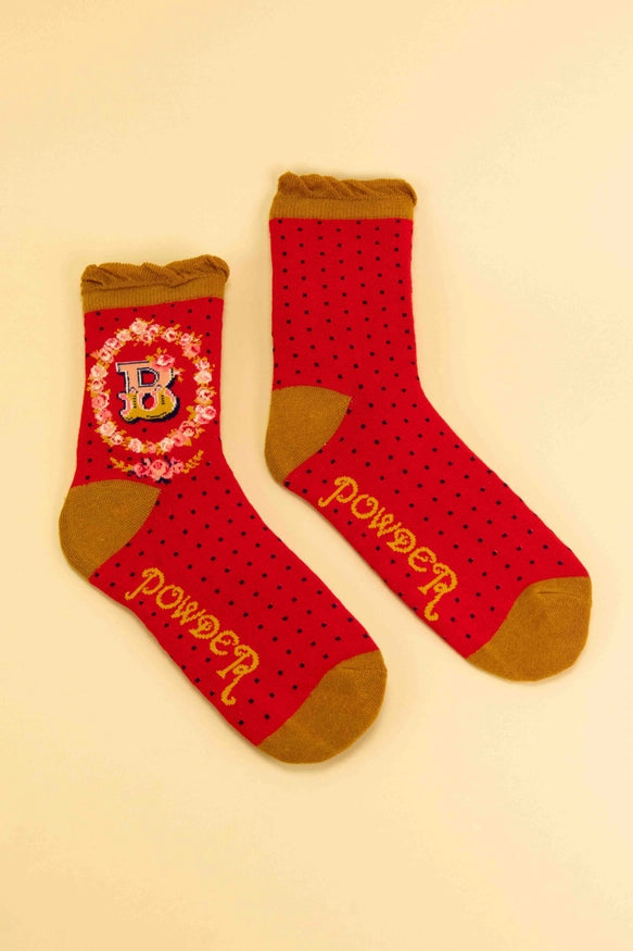 Powder Monogram Socks