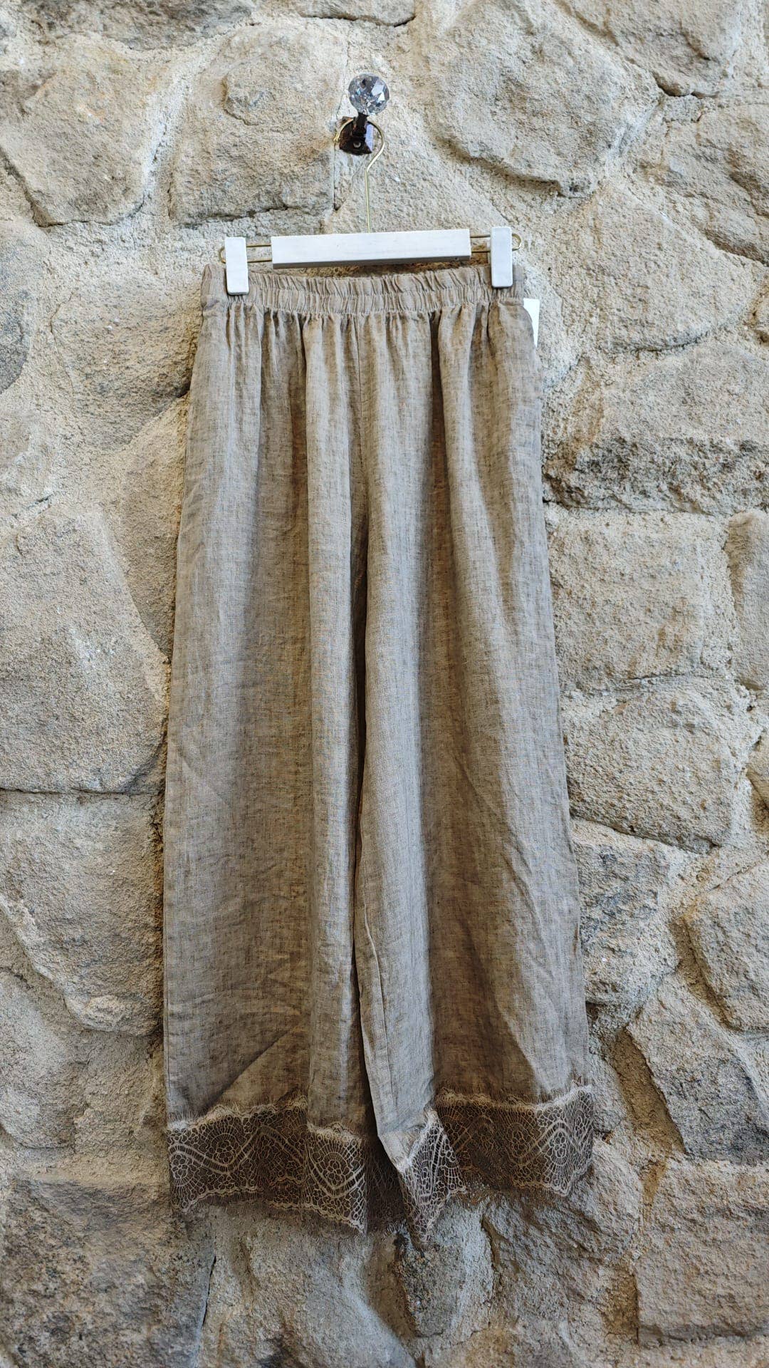 European Linen Lace Pants 5918