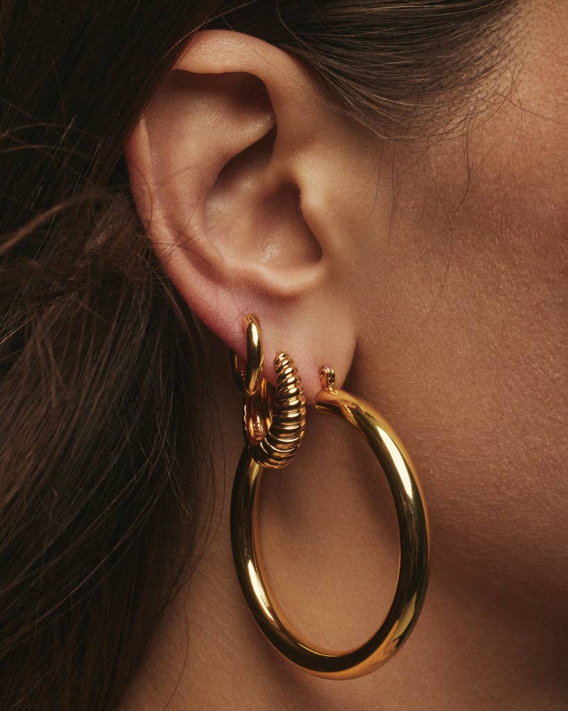 Luv AJ Amalfi Tube Hoops- Gold