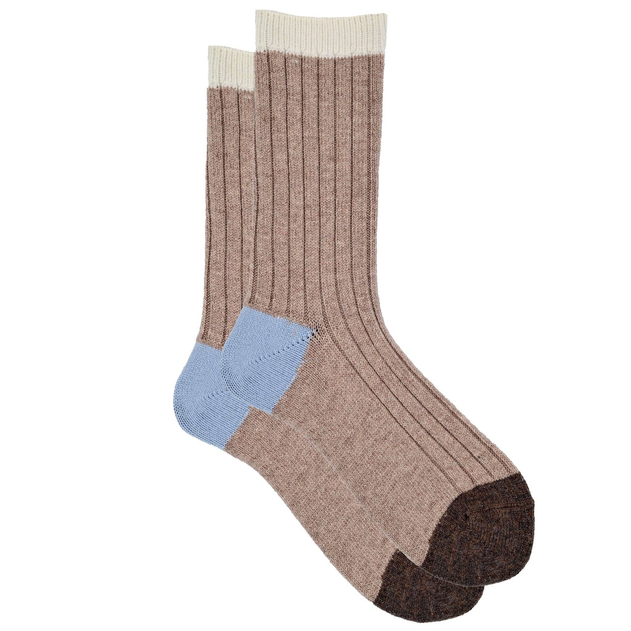 iLux Trina Cozy Cashmere Silk 4 Color Ribbed Crew Socks 1683