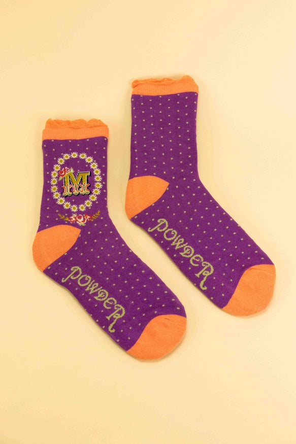 Powder Monogram Socks