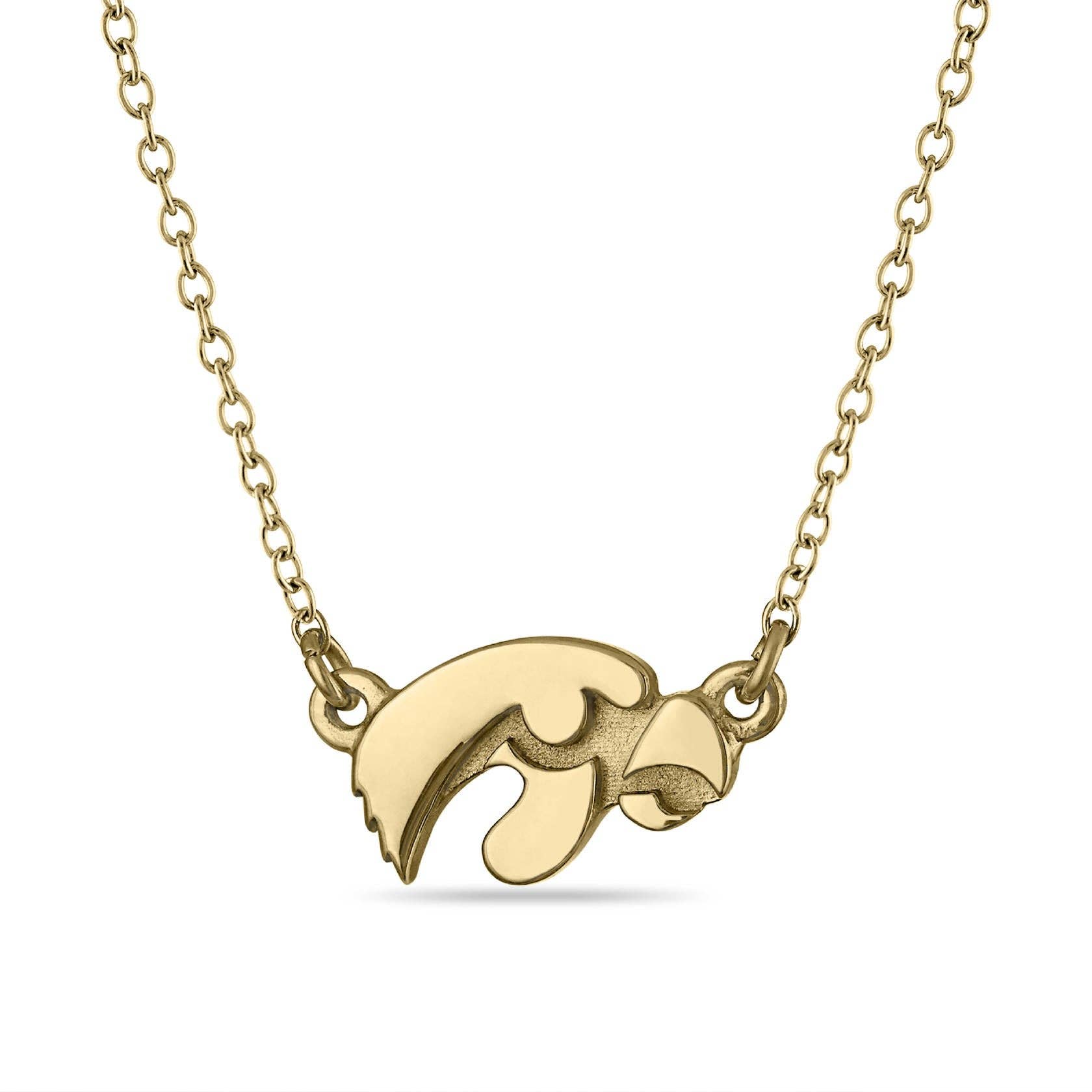 Catherine's Game Day Iowa Tigerhawk Gold Plated Necklace