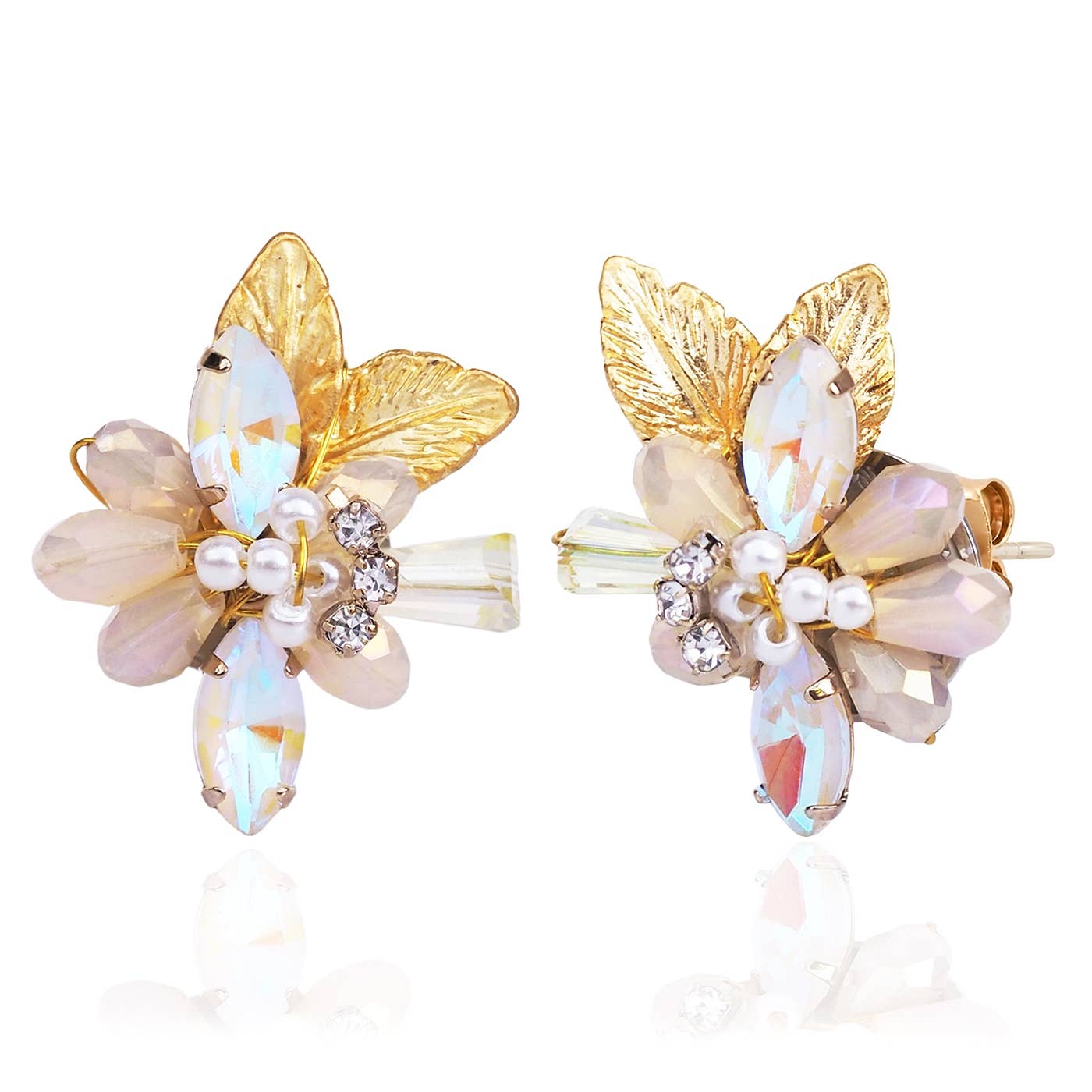Tai Iridescent Corsage Cluster Studs HHE-27