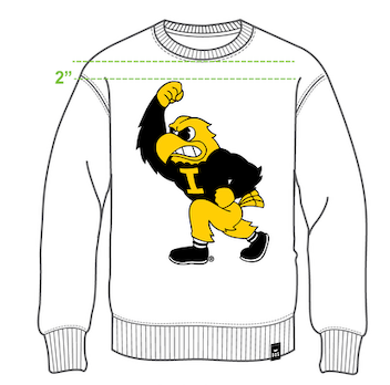 Gameday Social Iowa Mascot Chenille Comfort Crew
