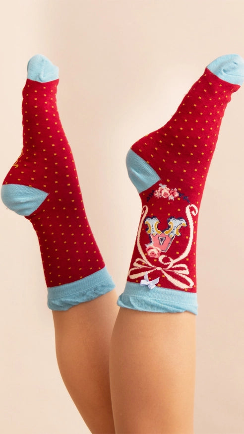 Powder Monogram Socks