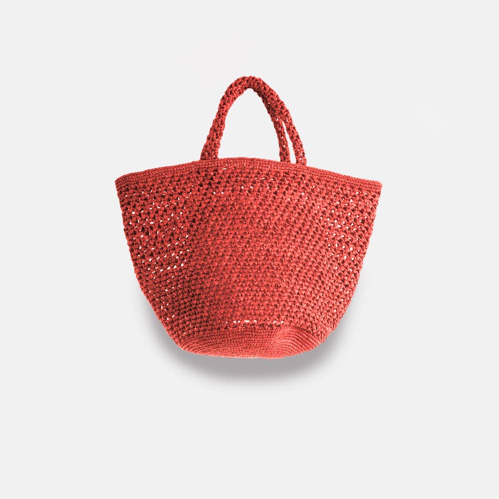 SANS-ARCIDET PARIS KAPITY Classic Openwork Raffia Basket Bag