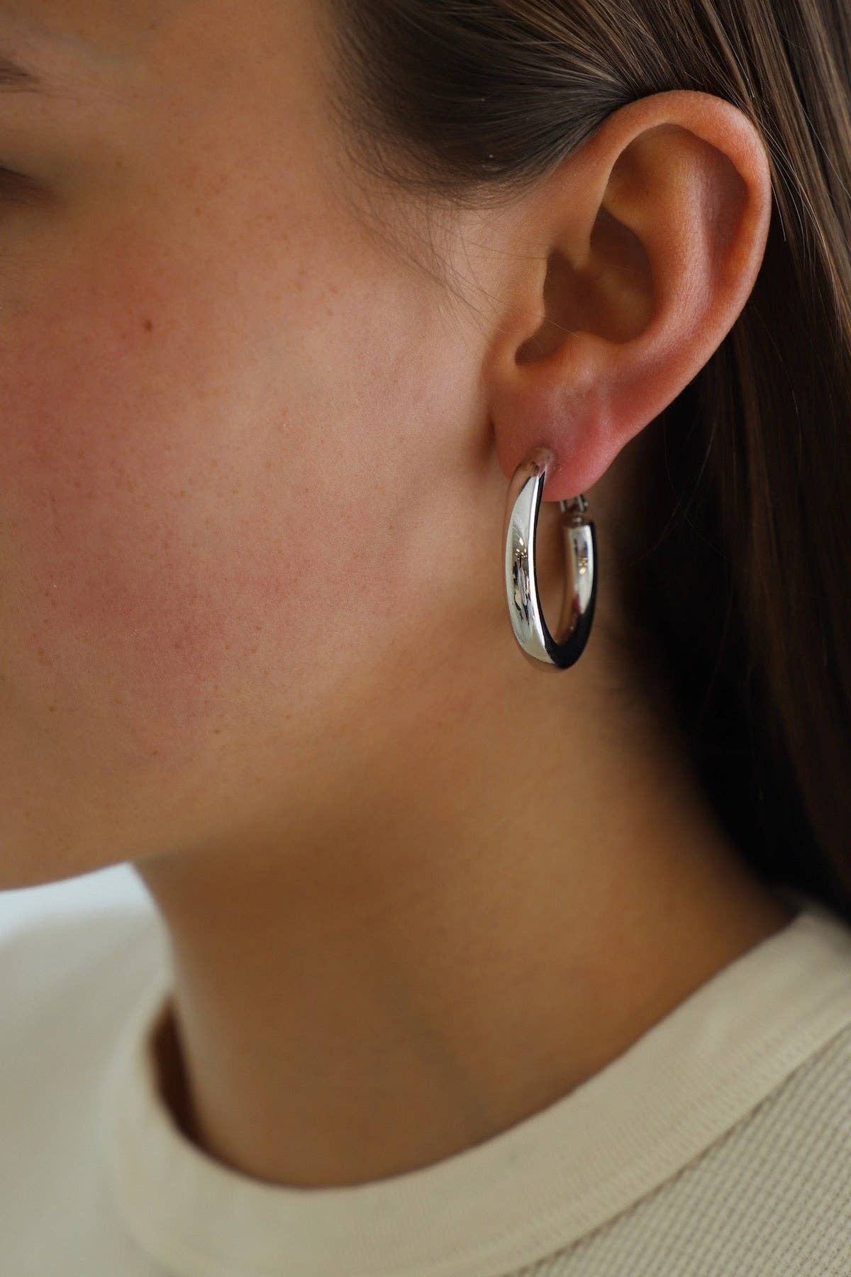 Katie Waltman Colette Silver Hoops