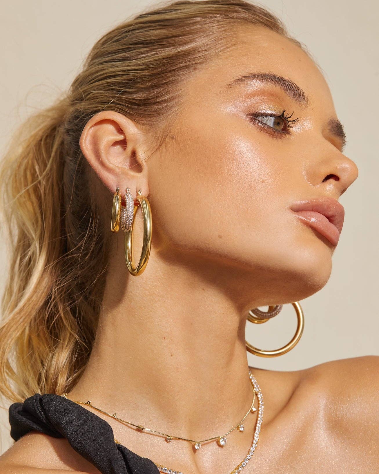 Luv AJ Amalfi Tube Hoops- Gold