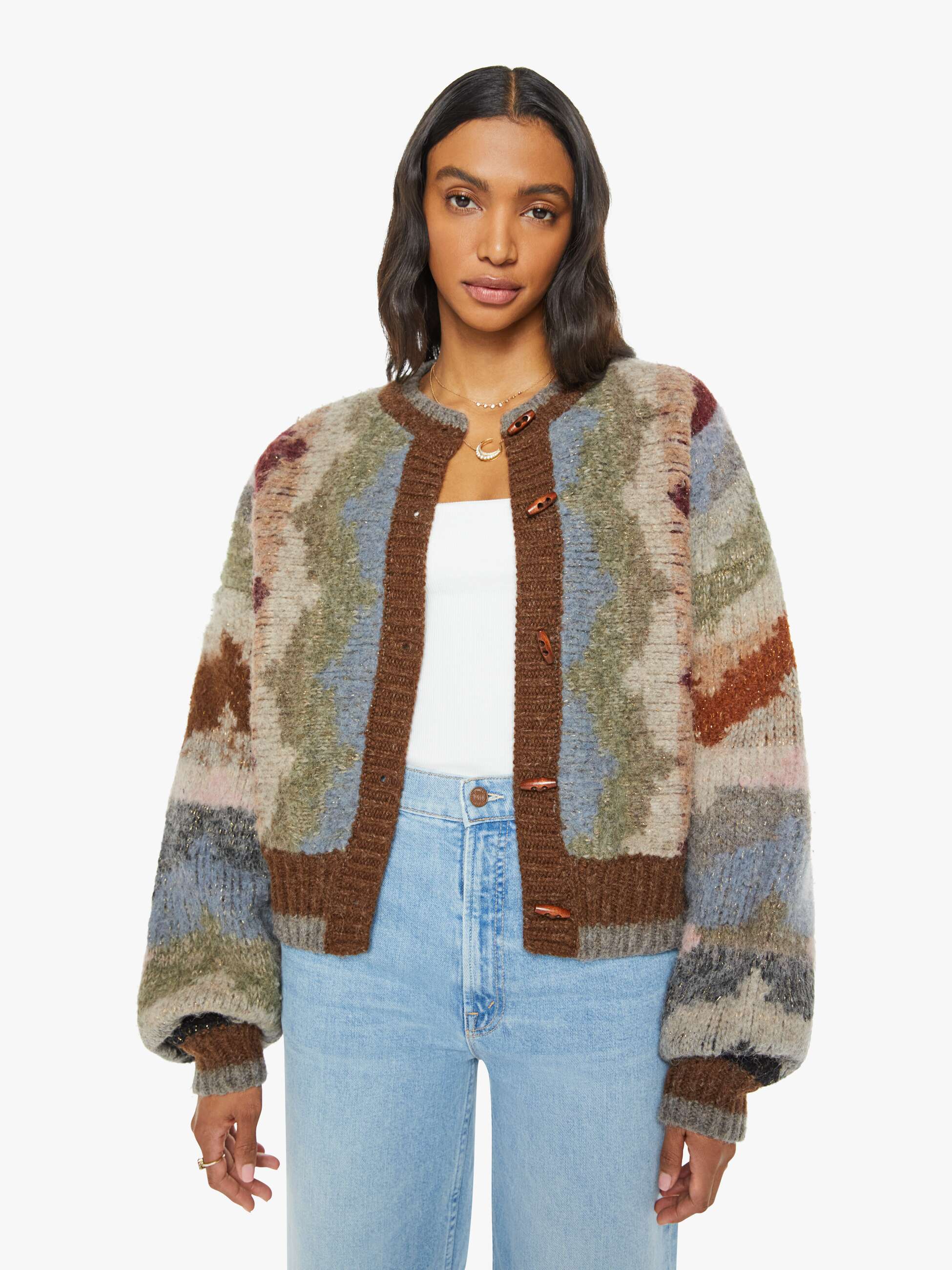 Mother The Soaring High Cardigan Bumpy Trails 82257-1694