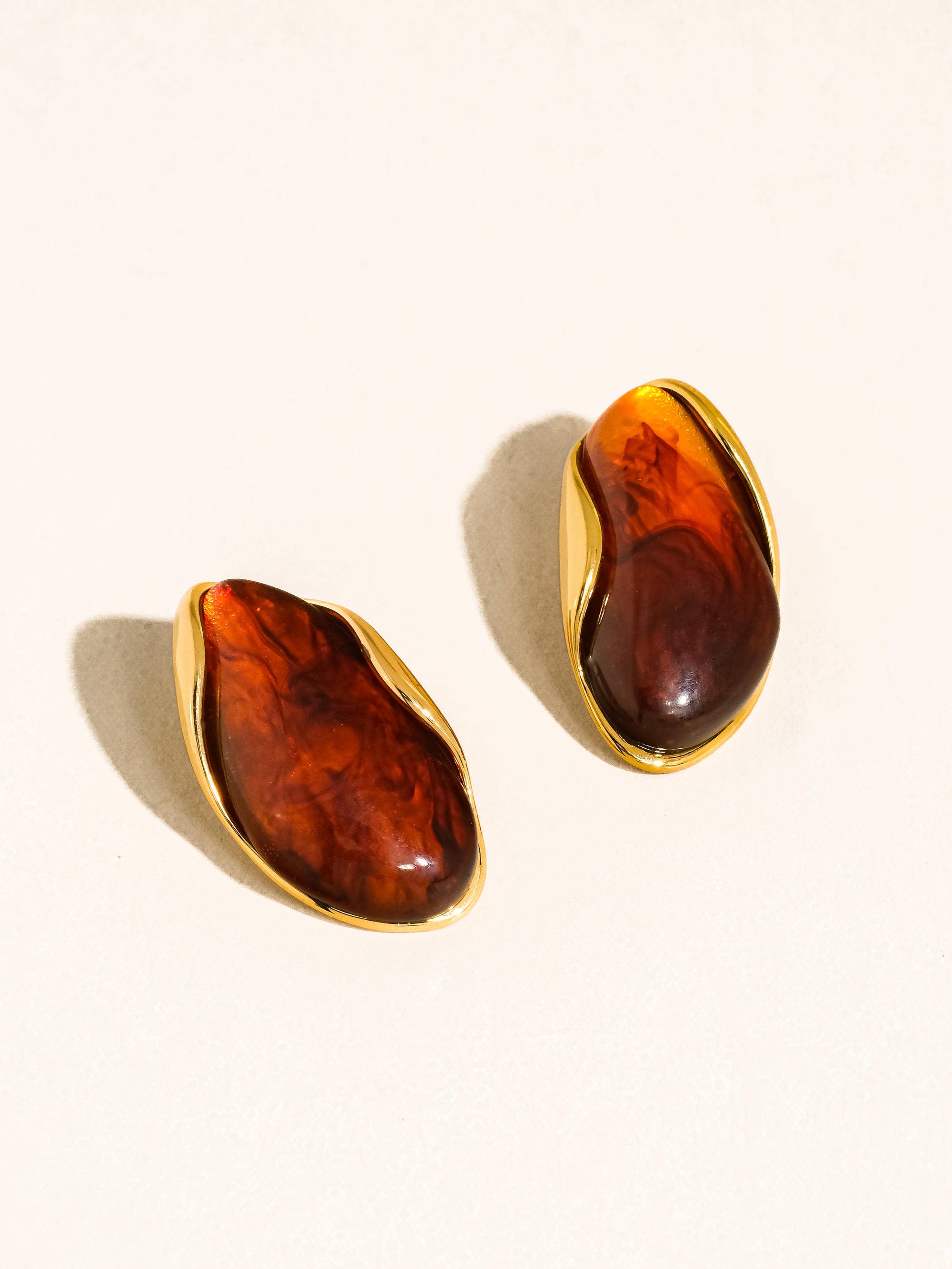 Flânerie Maélie 18K Gold Non-Tarnish Resin Drop Earrings