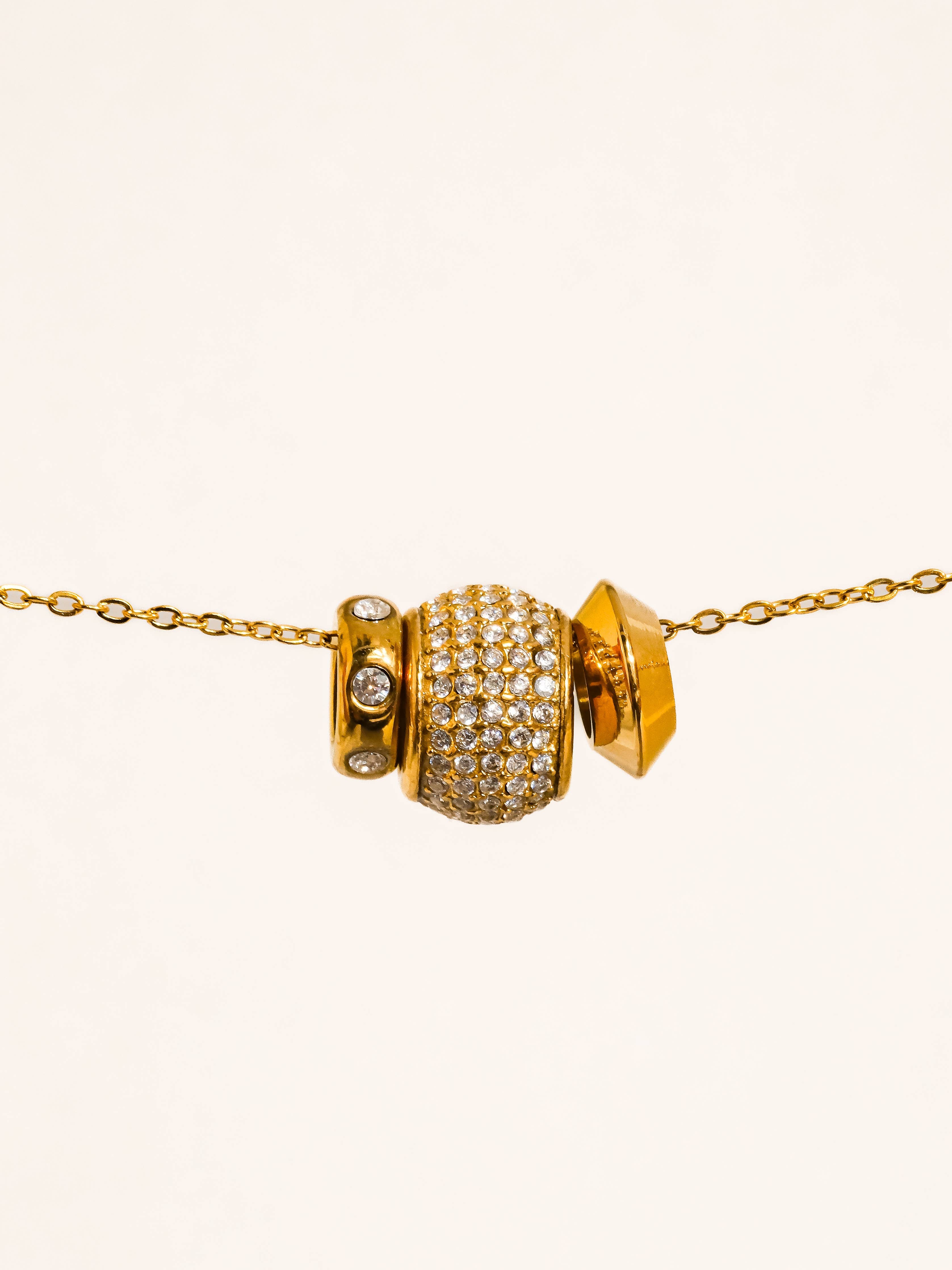 Flânerie Énora 18K Gold CZ Bead Necklace
