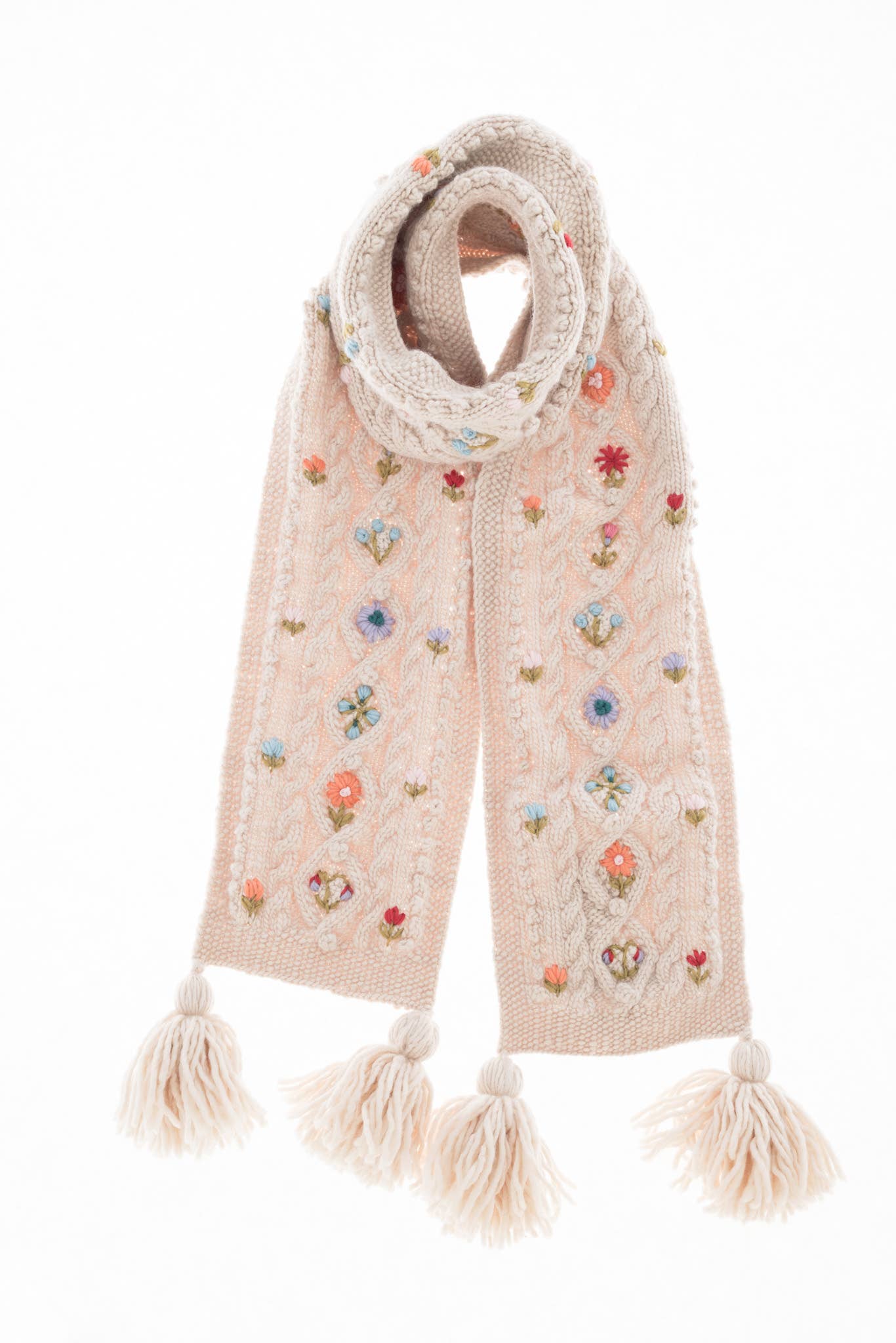 French Knot Narrow Tilly Scarf