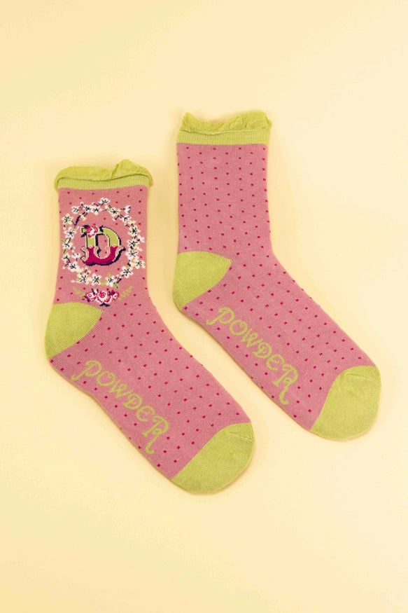 Powder Monogram Socks