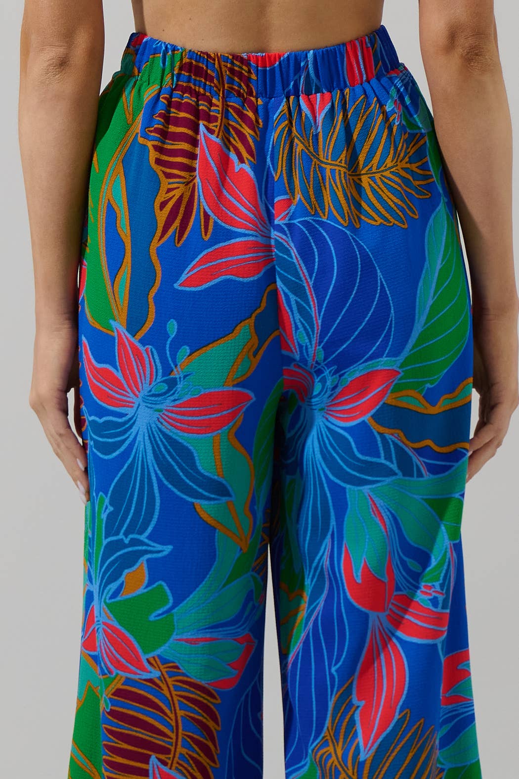 Sugarlips Malton Tropical Elena Floral Wide Leg Pants