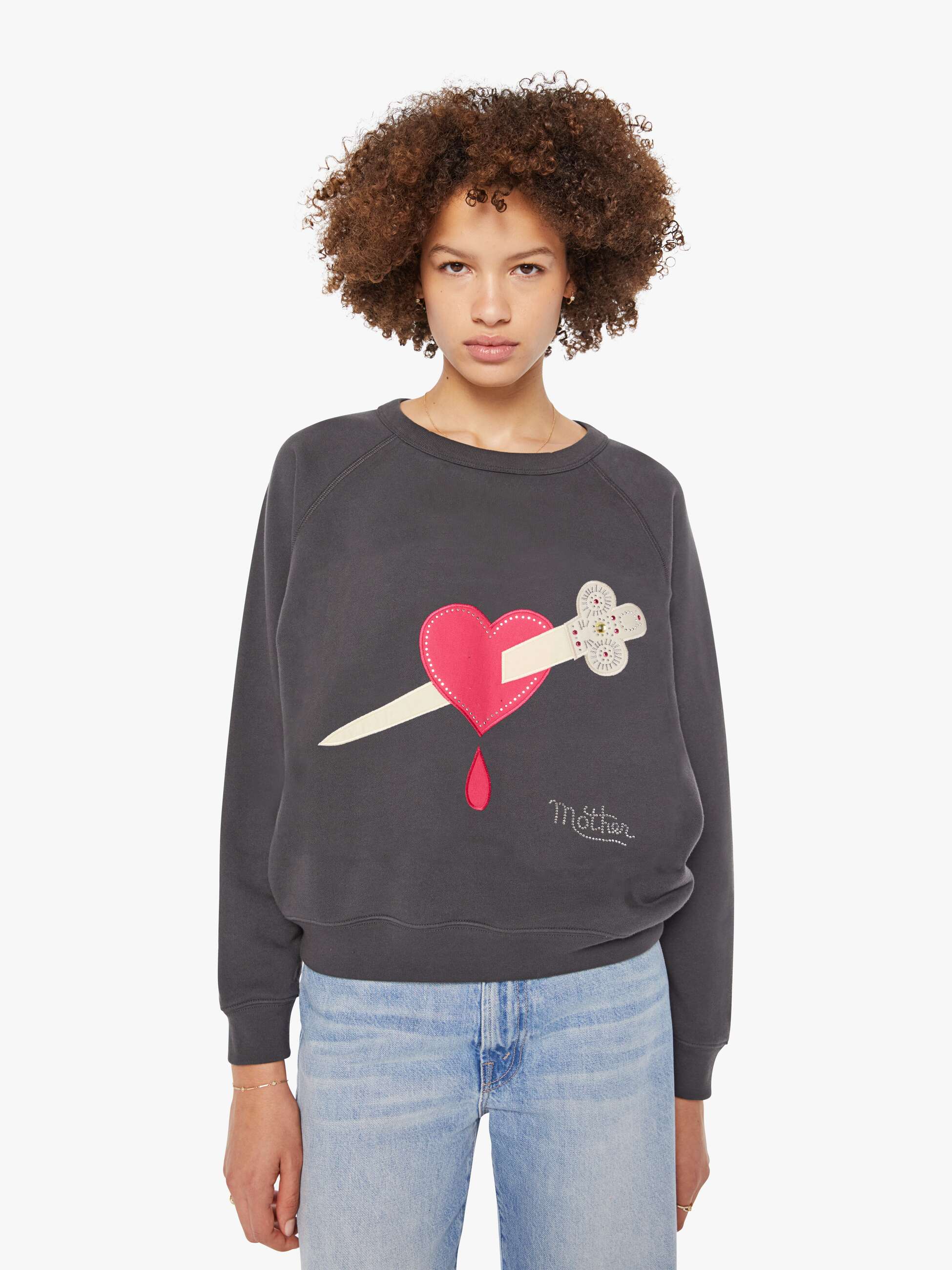 Mother Denim Biggie Concert Heart Dagger 8576-1540