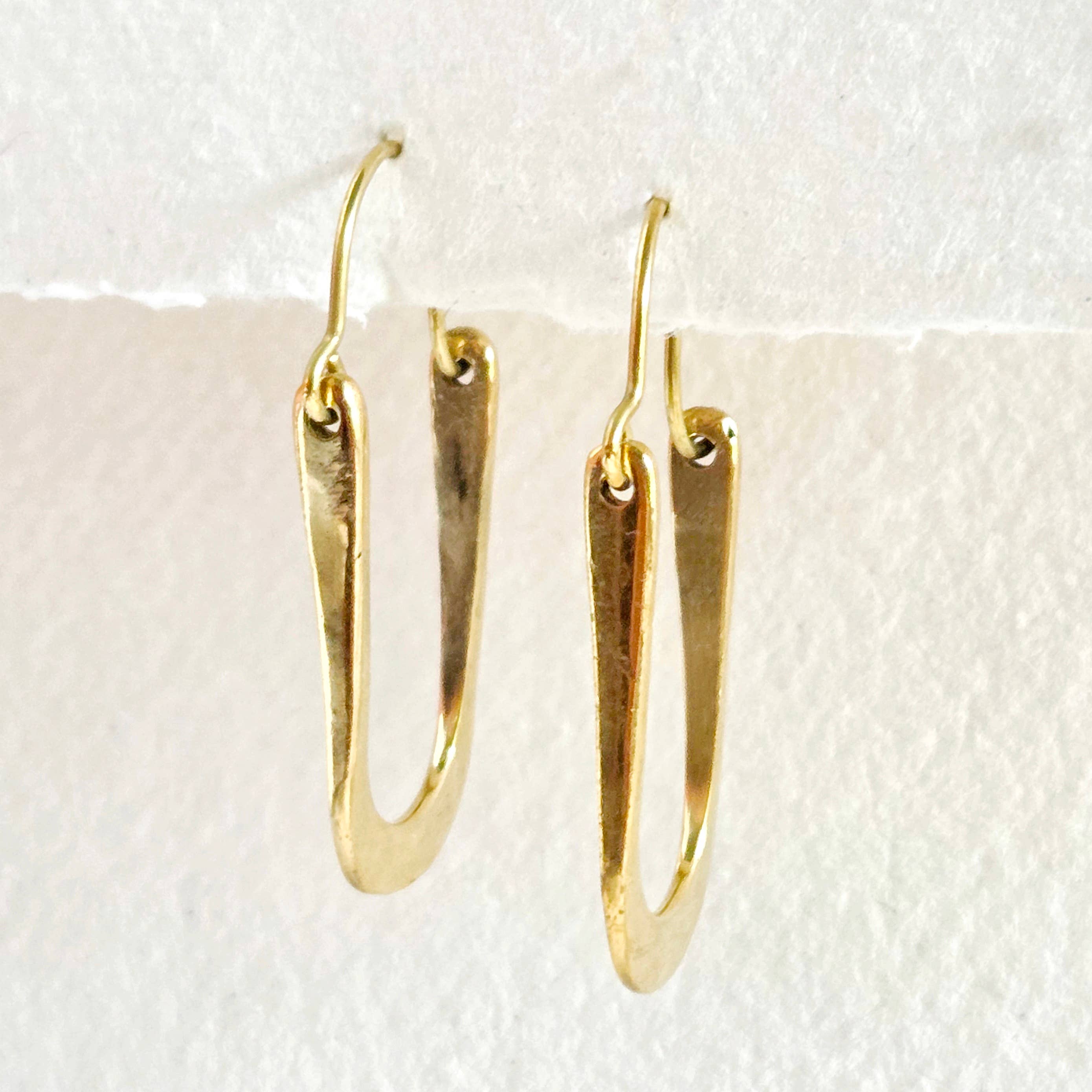 Bisjoux Brass Hoop Oval Earrings