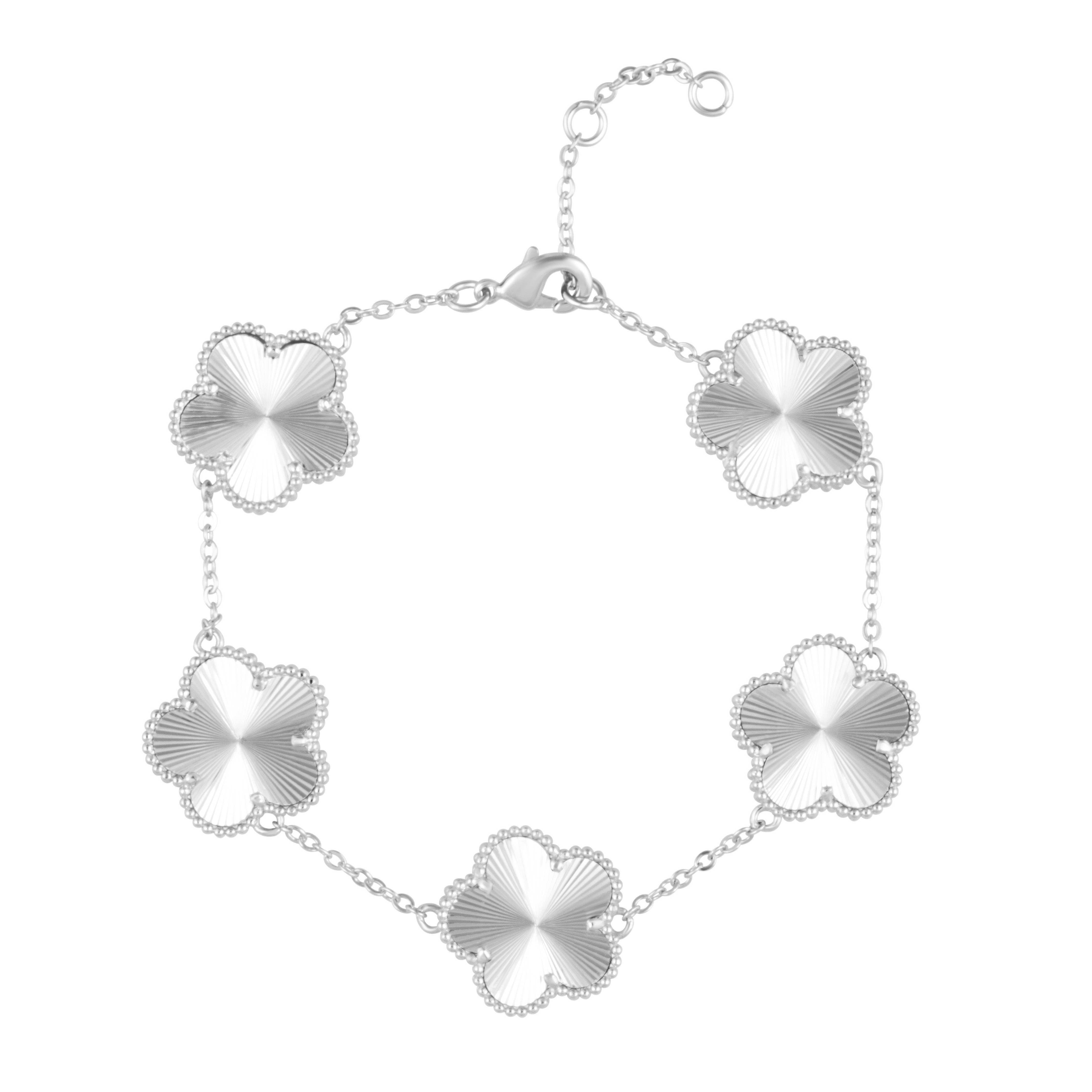 Sahira Adeline Clover Bracelet - Silver
