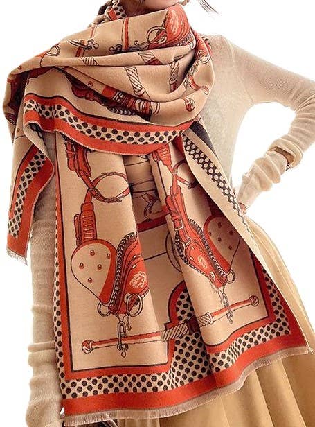 Thames Collection Orange / Tan Harness Reversible Wrap