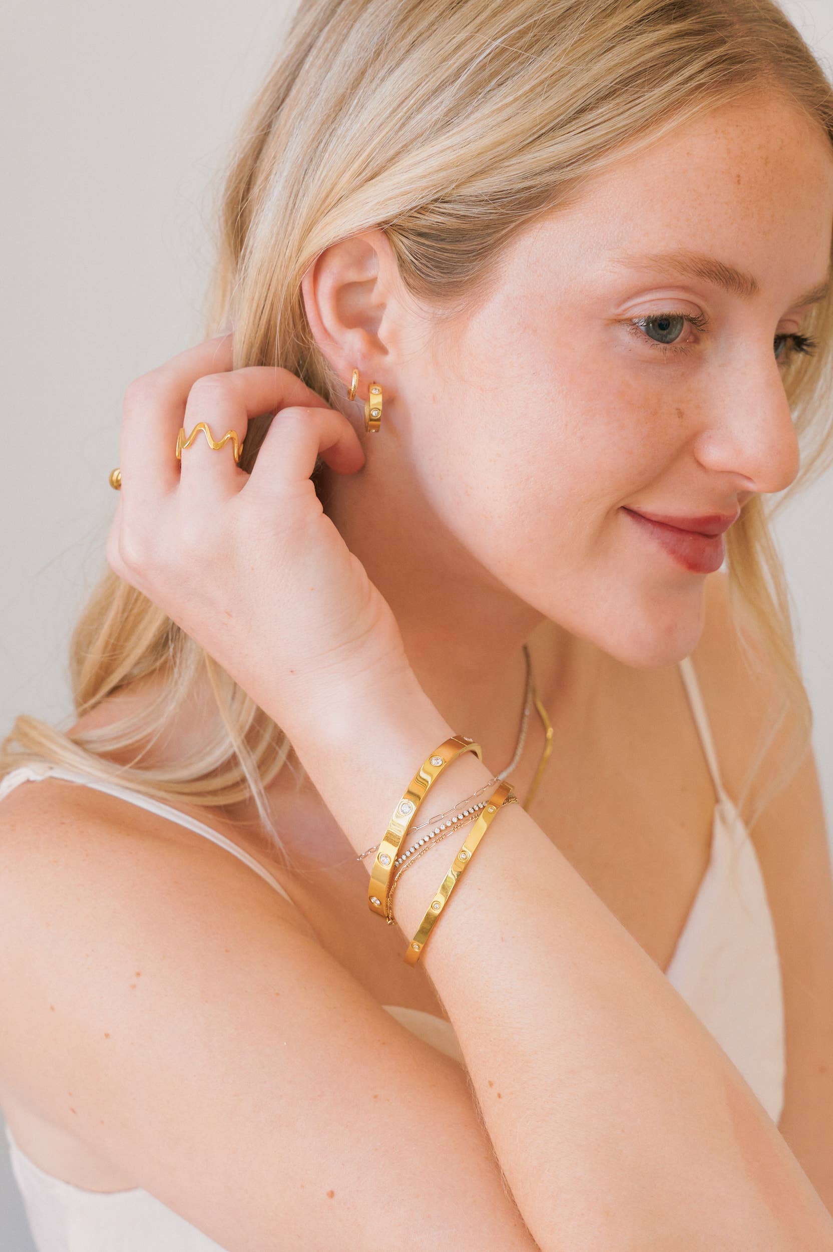 Nikki Smith Designs Mini Corinne Gold Bangle Bracelet