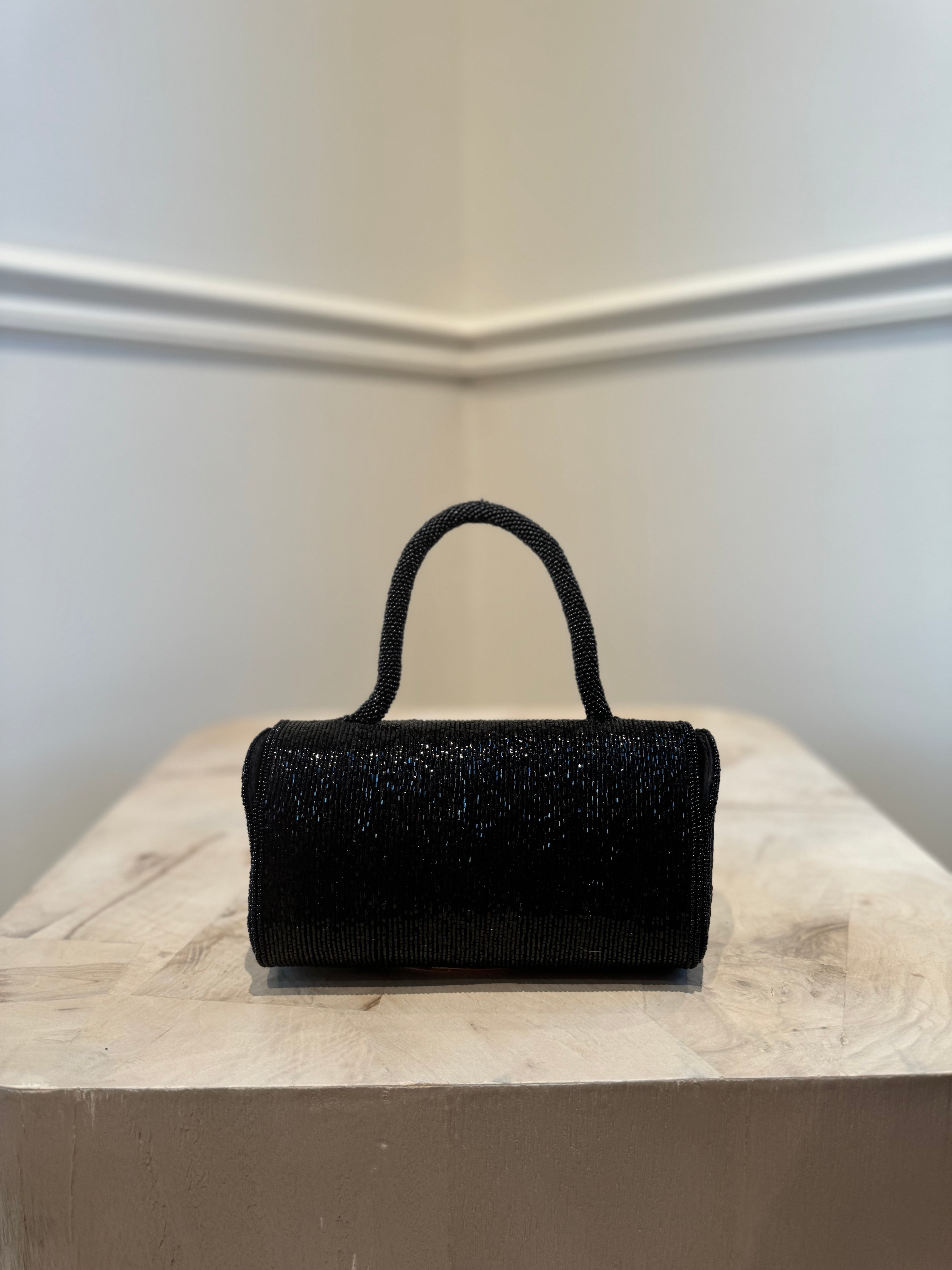 Paris Flea Market #90 Black Sequin Bag