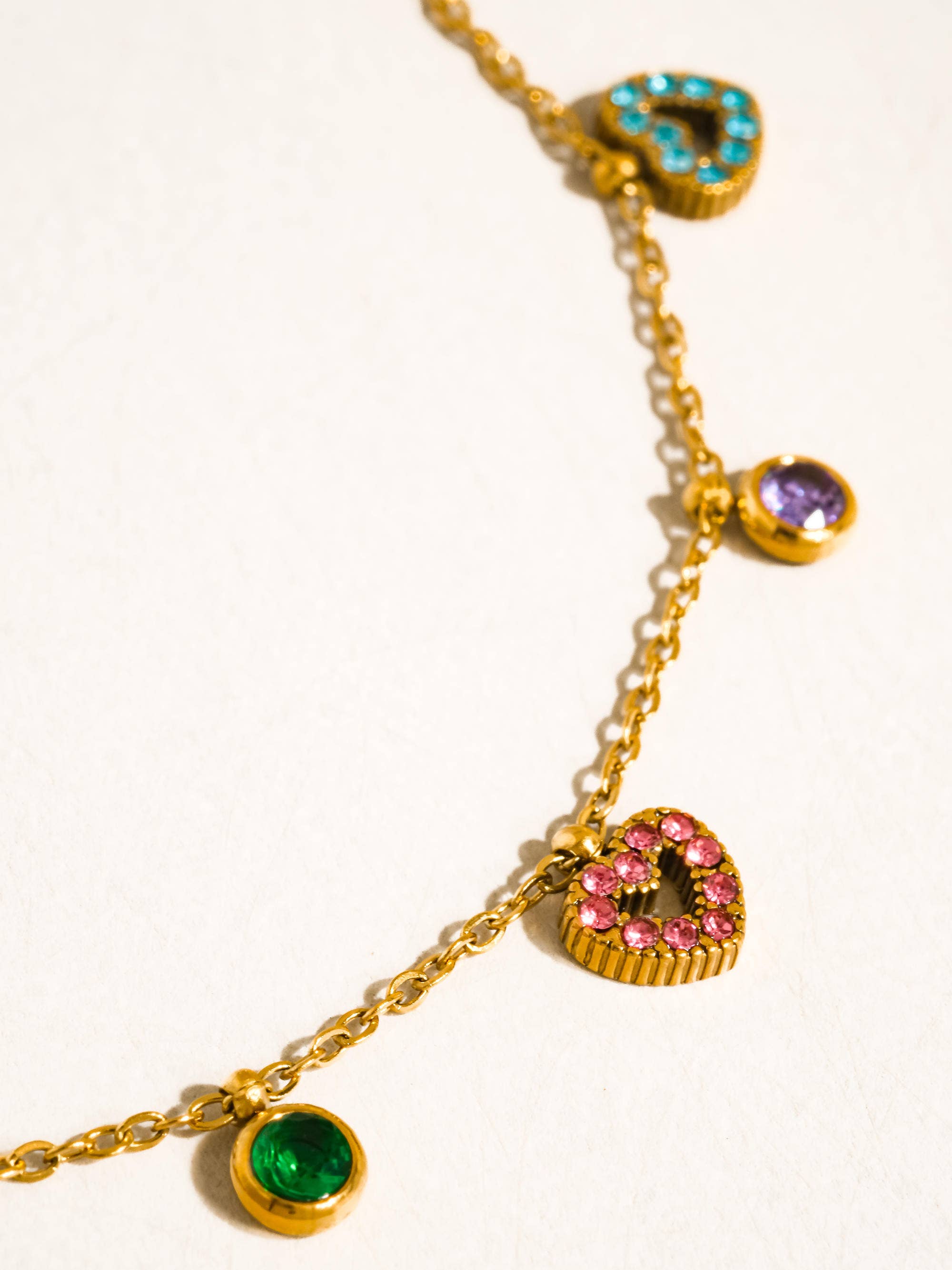 Flânerie Genoa 18K Gold Non-Tarnish CZ Heart Charm Necklace