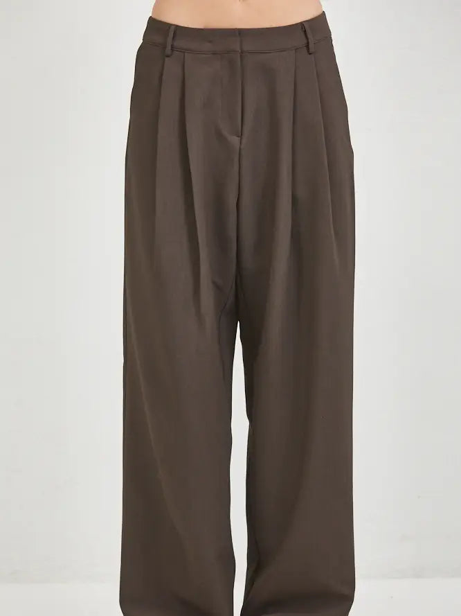 a.ren Lior Pleated Boyfriend Pant