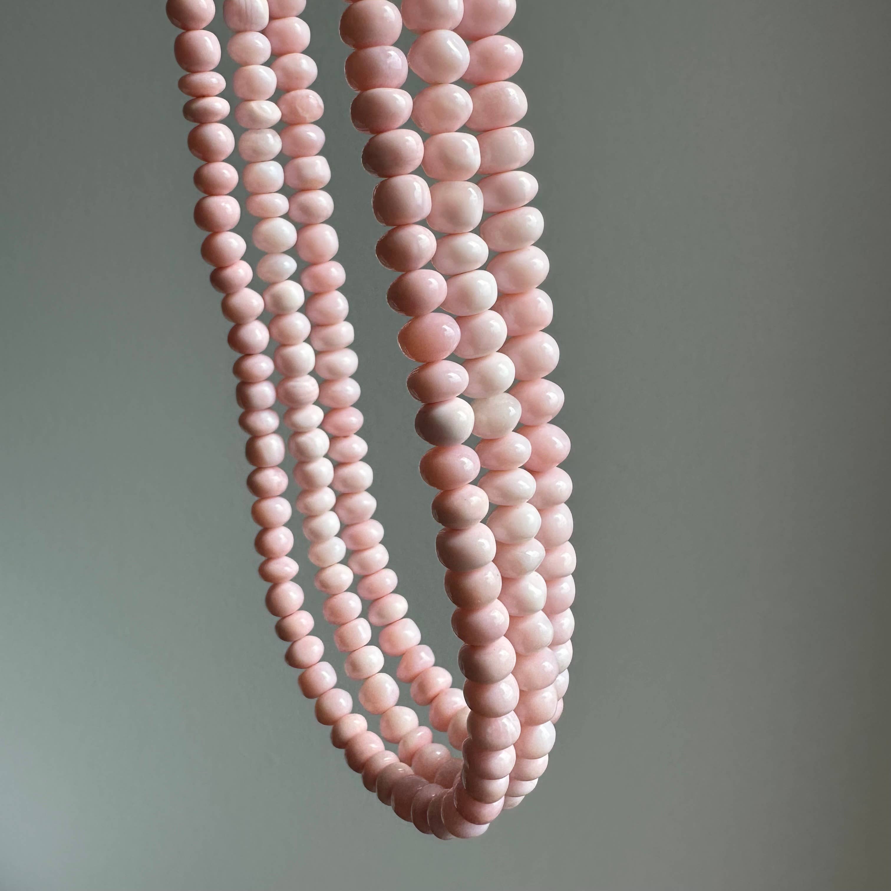 Anohki Green Light Pink Opal Necklace