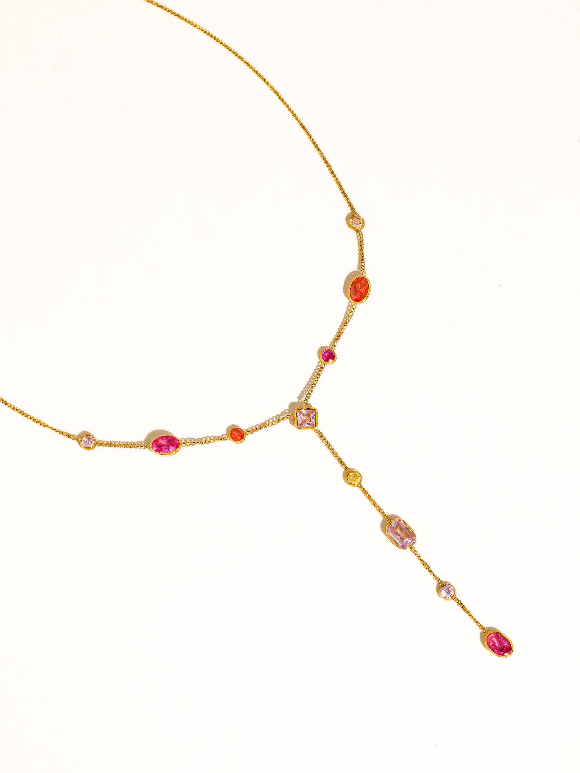 Flânerie Briennon 18K Gold Colorful Beaded Y Necklace