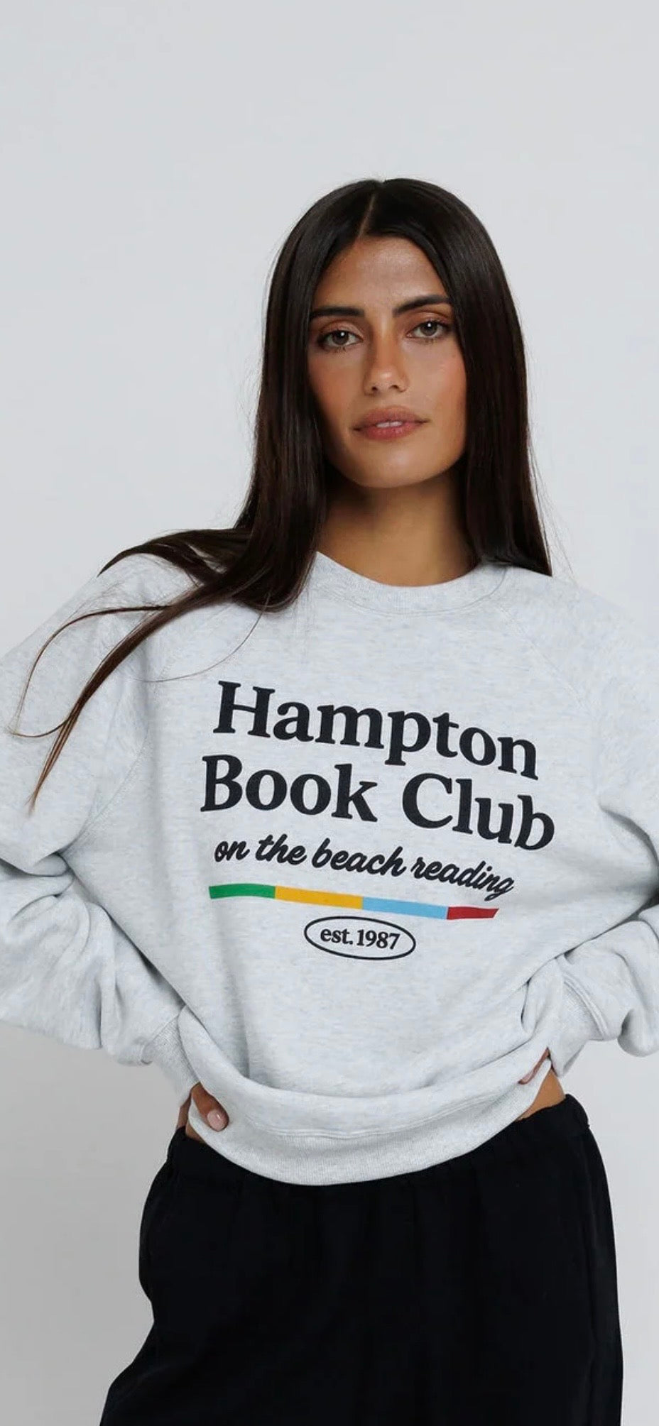 Sunny Somewhere Hampton Book Club Raglan Sweatshirt