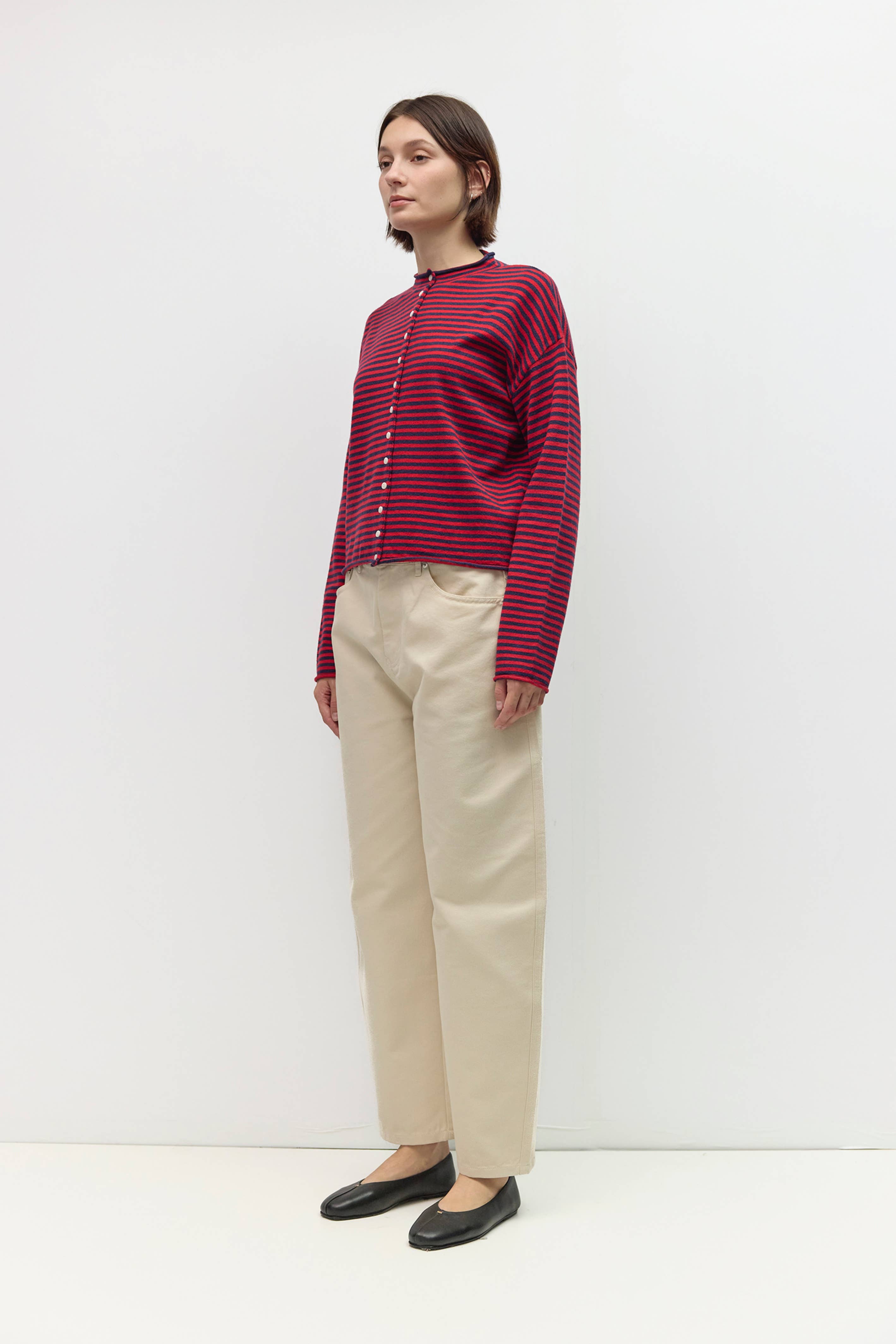 Mod Ref The Elisa Striped Button-Down Cardigan