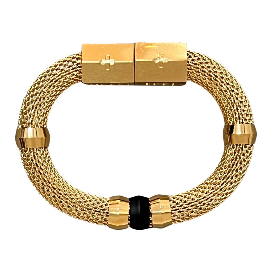 Holst and Lee Mesh Candy Bracelet Black HMESBRAC14-Black