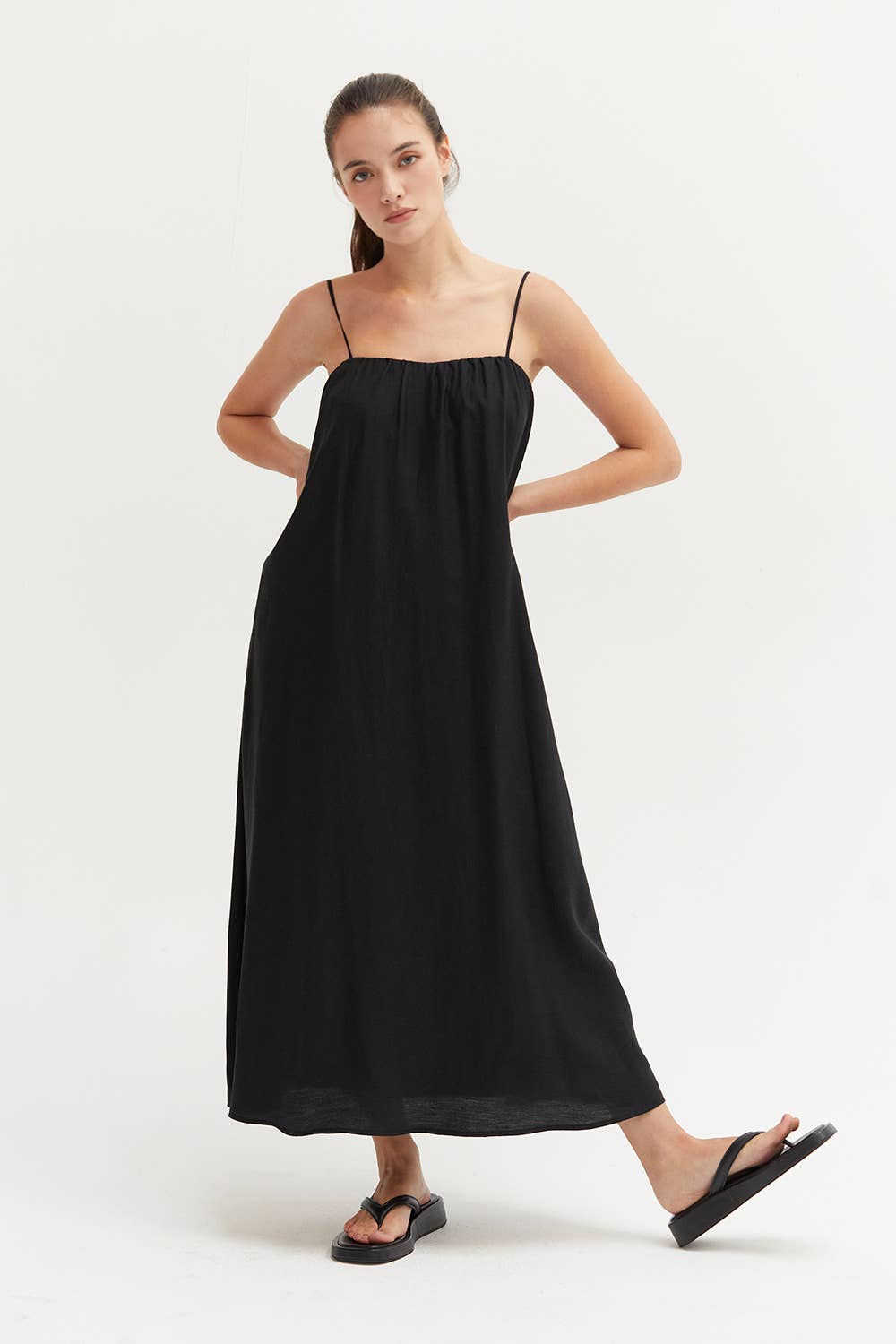 Crescent Lana Bubble Tencel Midi Dress