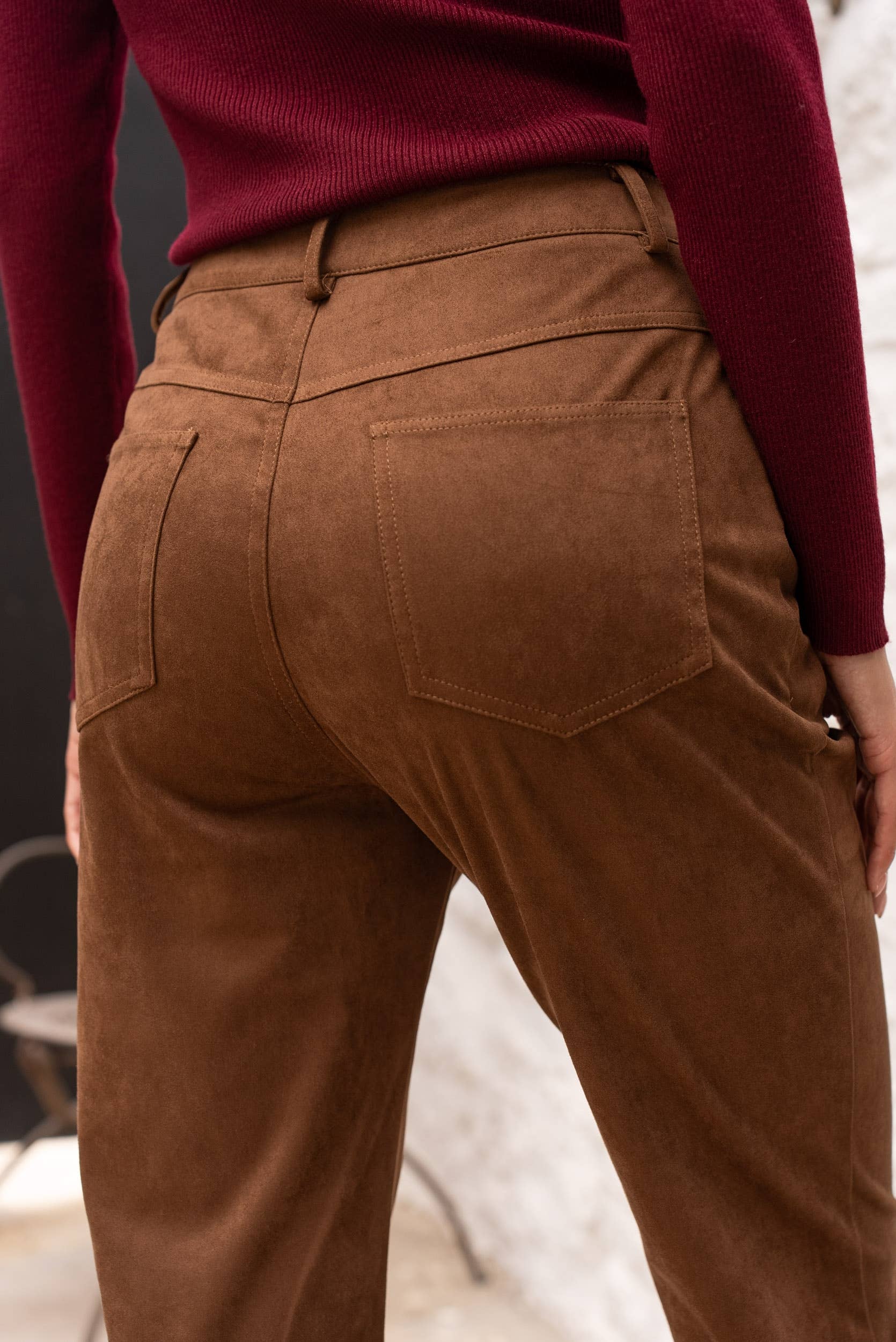 Carmine Paris High-Waisted Straight Leg Pants P-5555