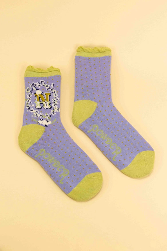 Powder Monogram Socks