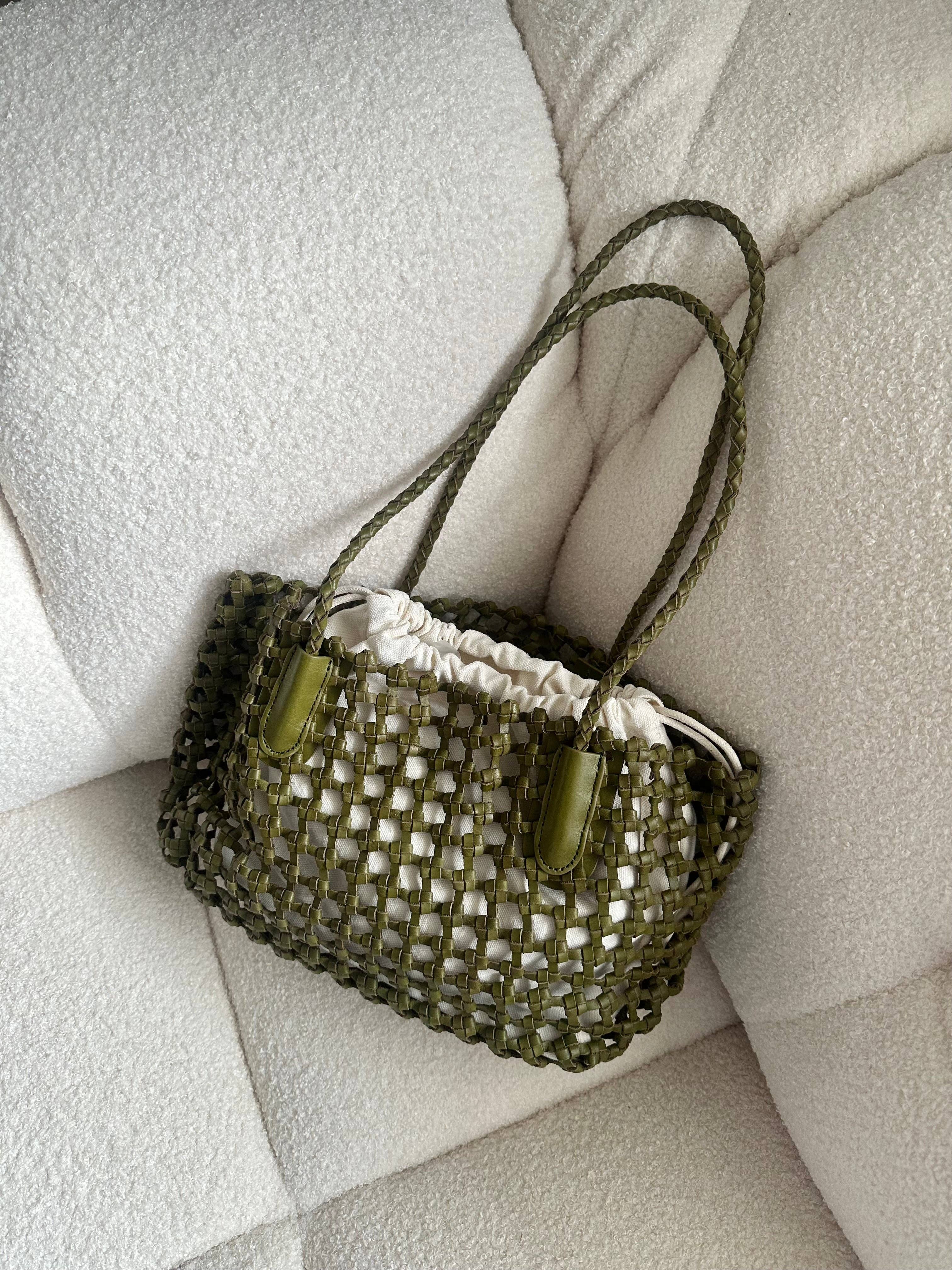 Italian Leather Collection Nicole Handwoven Tote