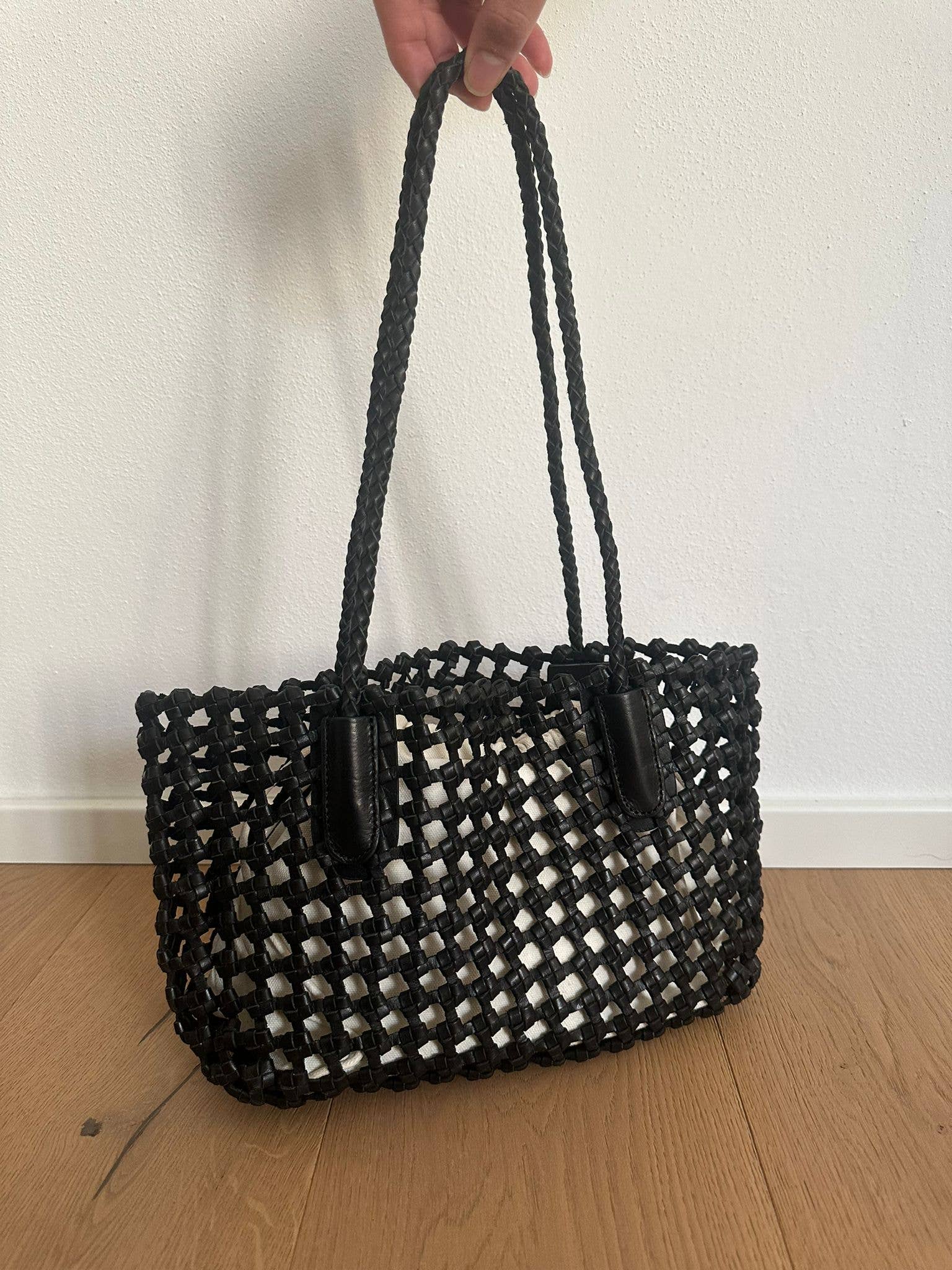 Italian Leather Collection Nicole Handwoven Tote